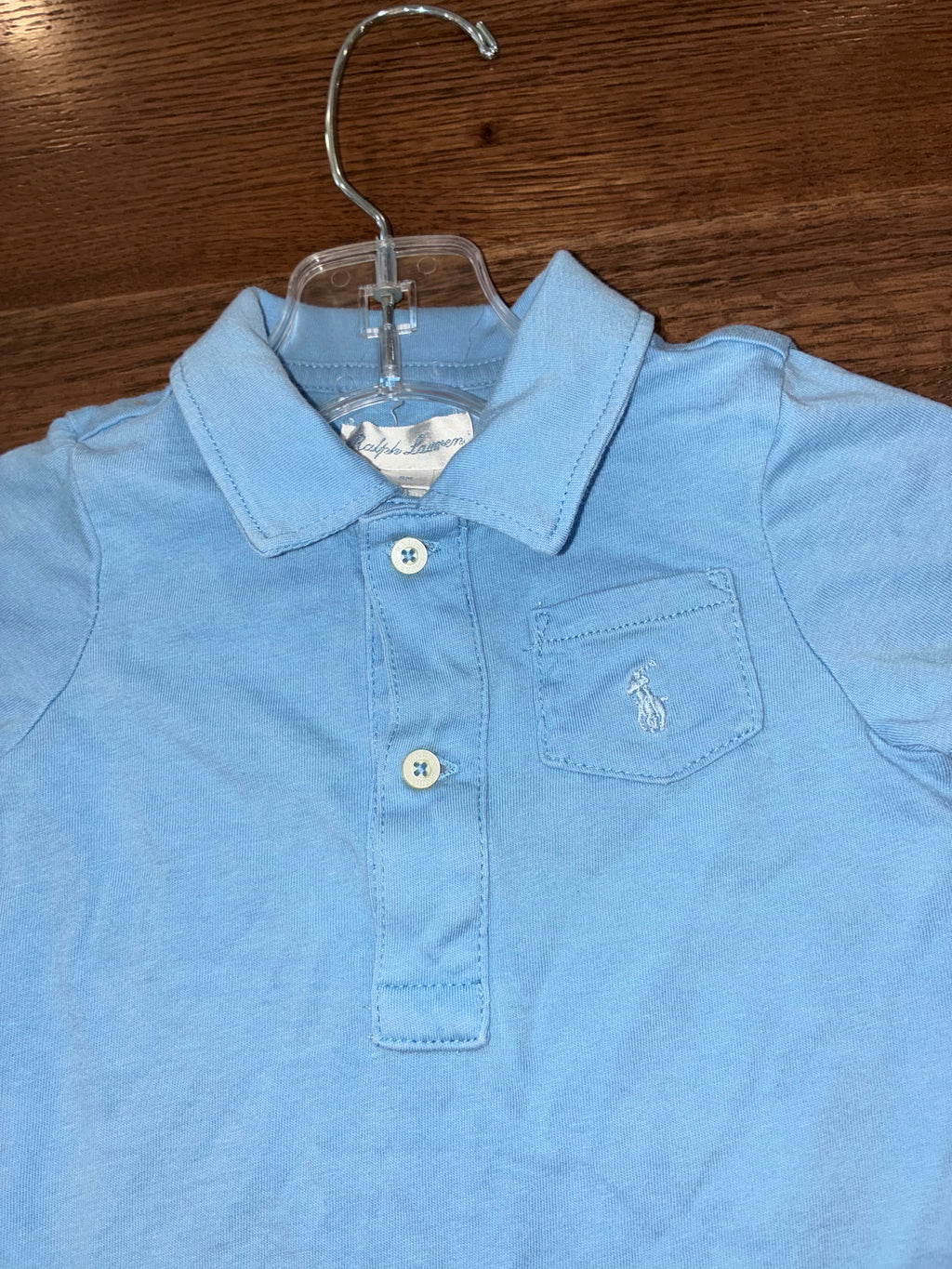 Polo Ralph Lauren Baby Boys Cotton Mesh Polo Shortall Romper Size 9 Months EUC