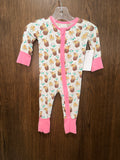 Pooh Honey Pot Bamboo Convertible Romper 0-3 Months