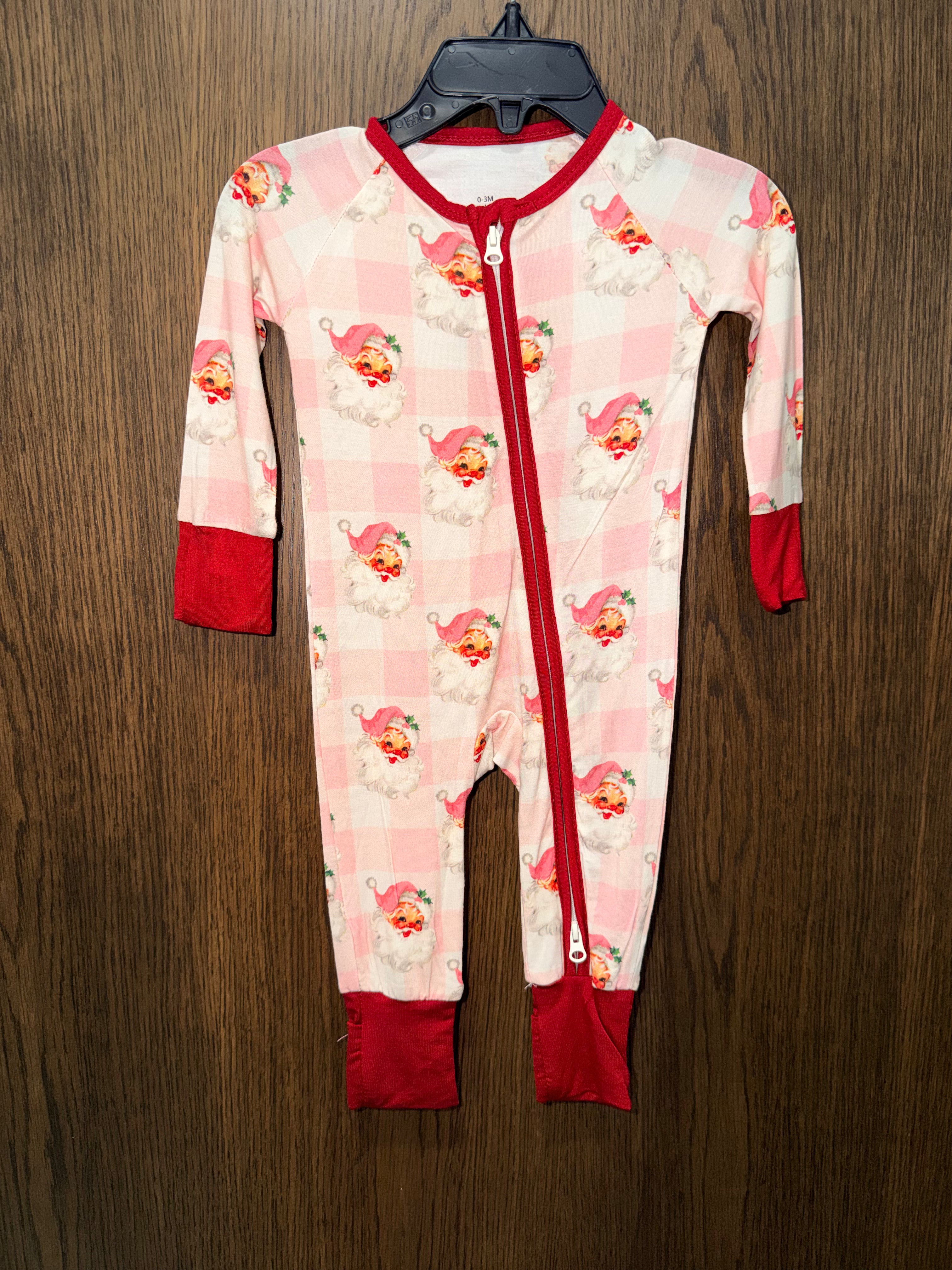 Vintage Santa Bamboo Convertible Romper 3-6 Months