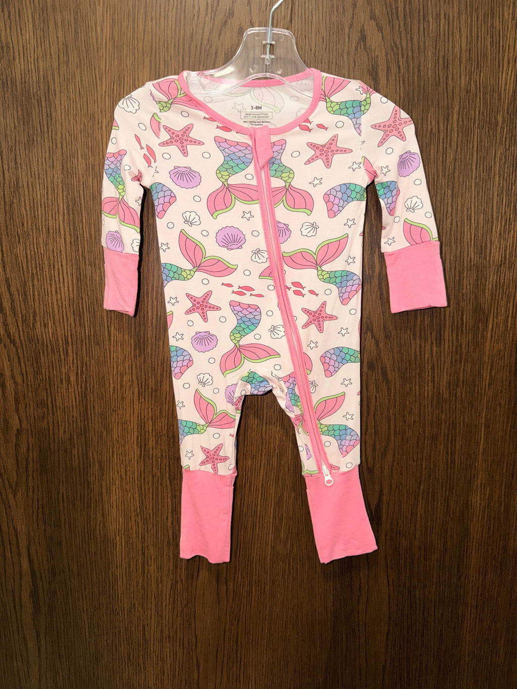 Mermaid Tails Bamboo Convertible Romper 6-9 Months