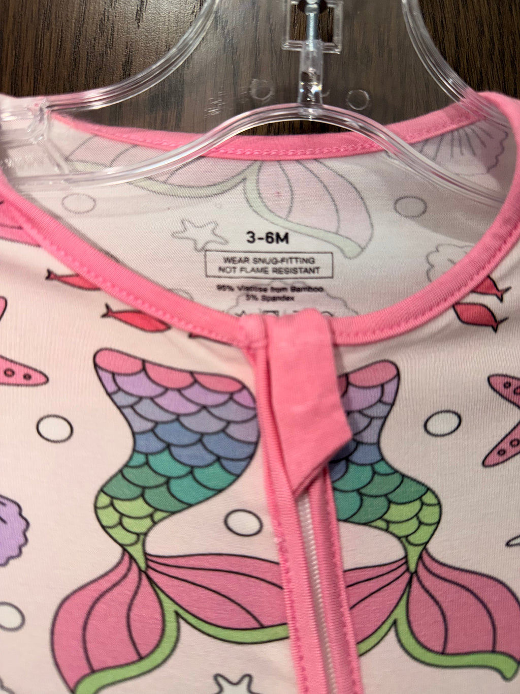 Mermaid Tails Bamboo Convertible Romper 6-9 Months