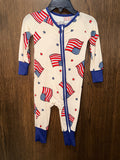 American Flag Bamboo Convertible Romper 3-6 Months