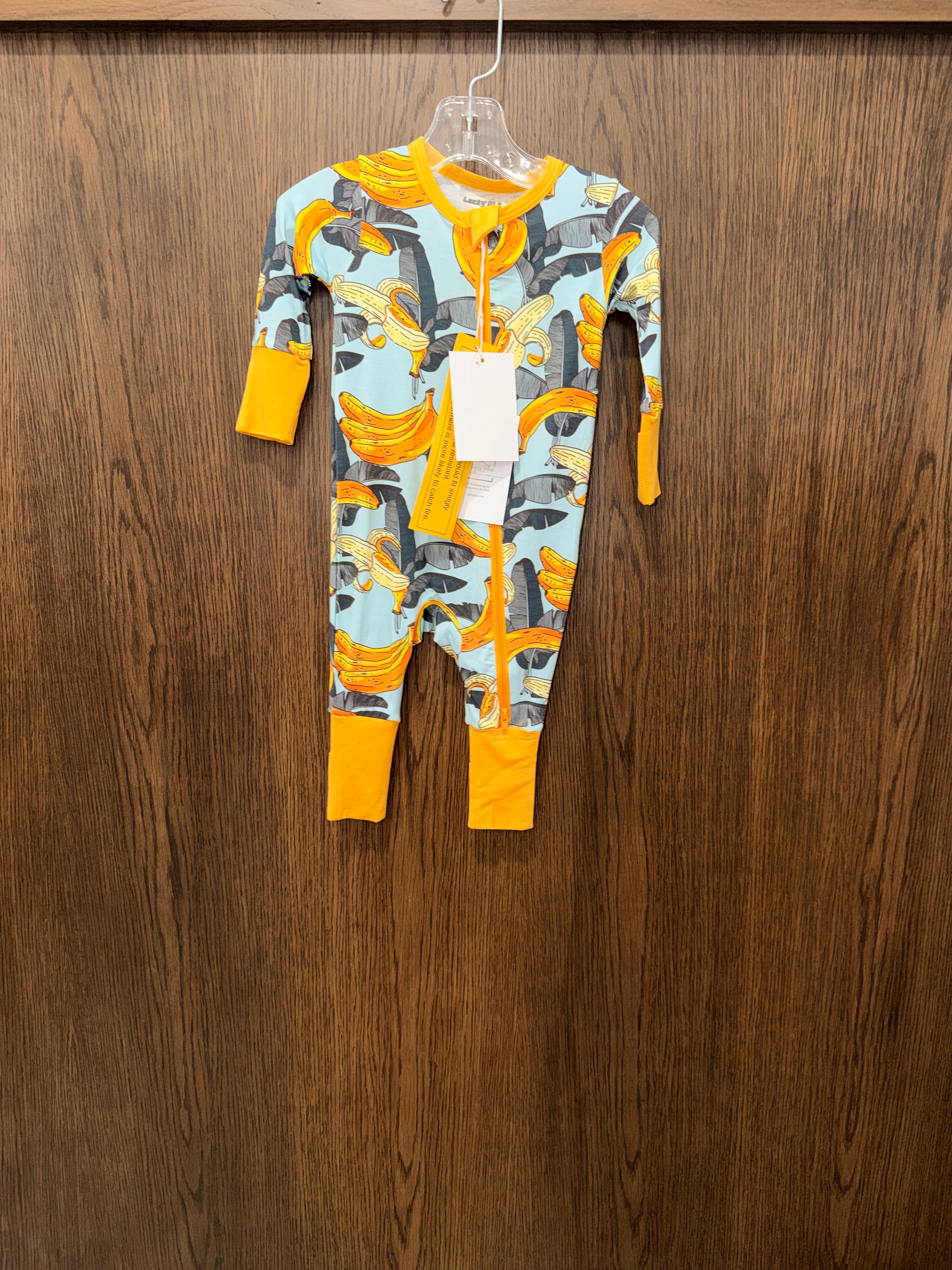 Banana Bamboo Convertible Romper 0-3 3-6 Months