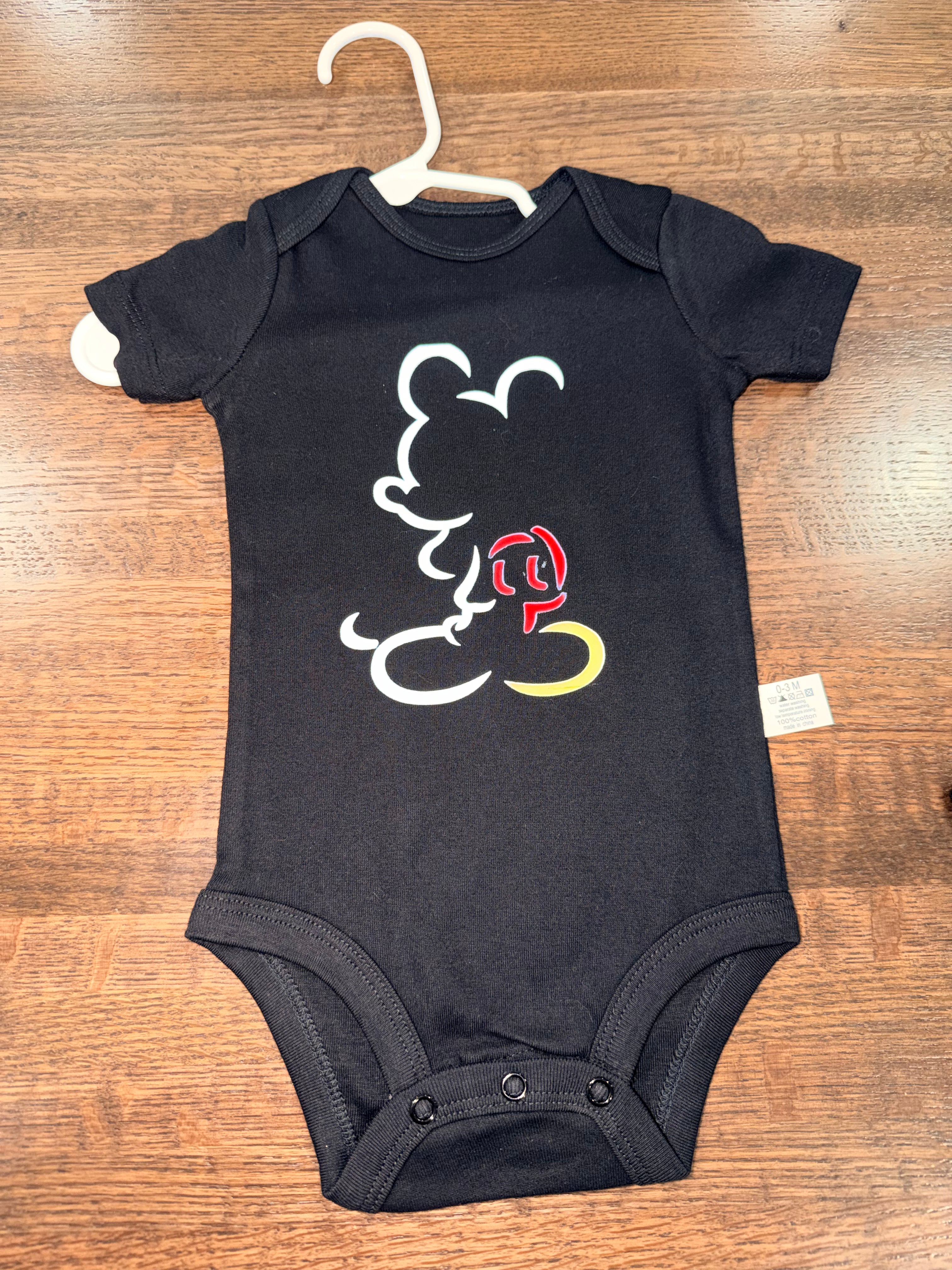 Mickey Mouse Onesie 0-3 Months New
