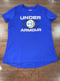 Under Armour Girls Dri Fit T-Shirt YSM 7/8 Blue New Condition