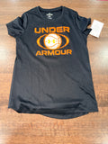 Under Armour Girls Dri Fit T-Shirt YSM 7/8 Black New Condition