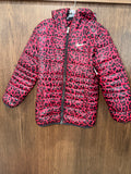 Nike Girl’s Just Do It Leopard Print Puffer Jacket with Hood Size 6X New Condition