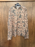 Over Under Core Layer 1/4 Zip Pullover in Duck Camo Mens XXL 2X