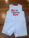 All American Boy Gingham Romper 3-6 Months New