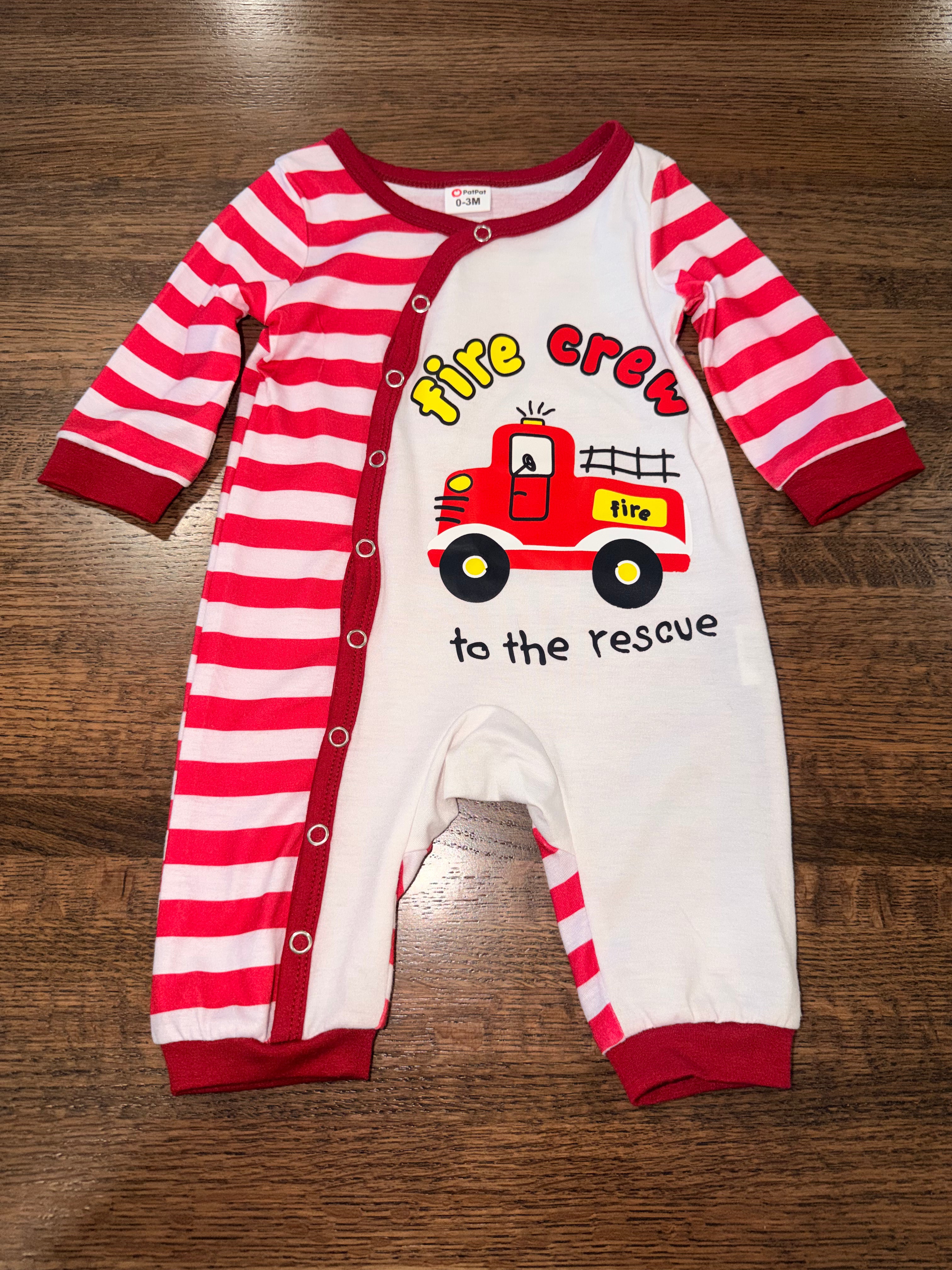 Firecrew to the Rescue Pat Pat Romper 0-3 Months New