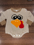 Turkey Long Sleeve Bubble Romper Size 3-6 Months New