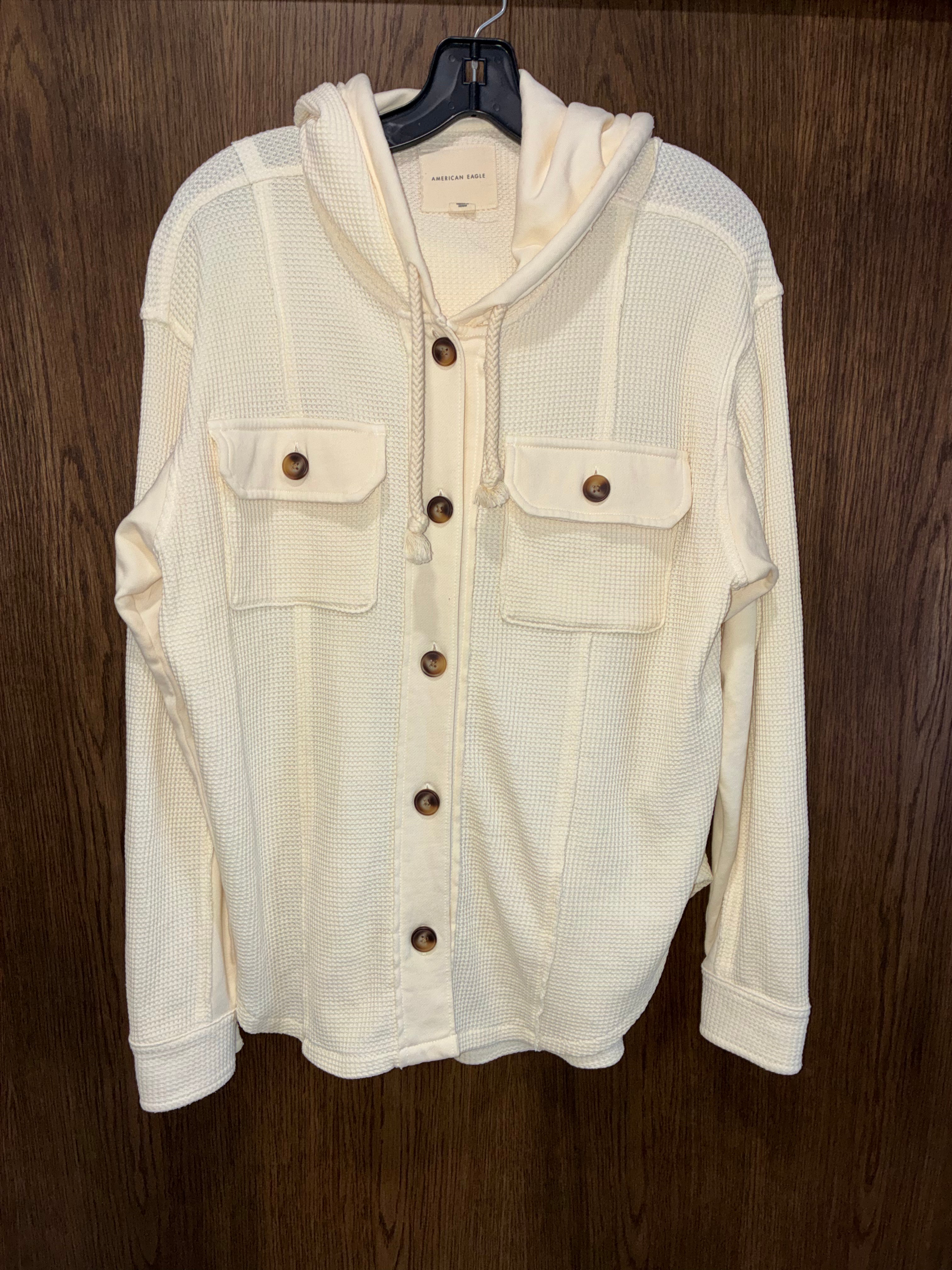 American Eagle Waffle-Knit Shacket Oversized XS NWOT
