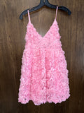 HELLO MOLLY PETALLED MOMENT MINI DRESS PINK Size Medium NWT