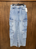 Garage Women's Baggy Cargo Wide Leg Jeans Size 28