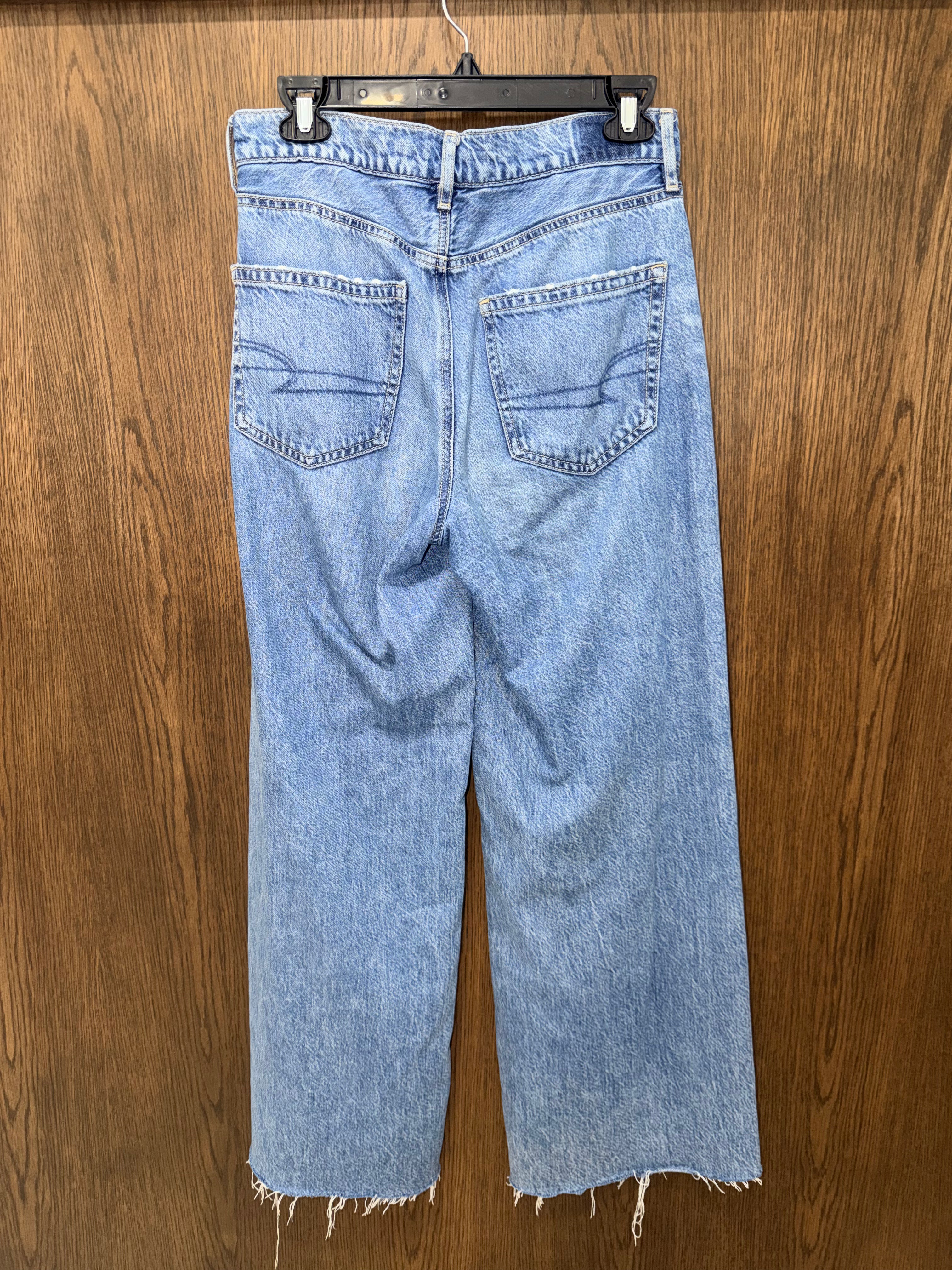 American Eagle Super High Rise Baggy Wide Leg Jeans size 2 Long