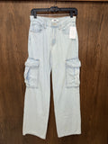 JBD Just Black Denim Wide Leg Cargo Jeans Size 25