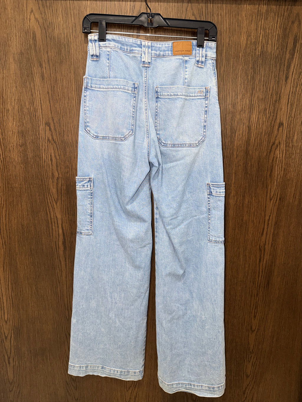 American Eagle Super High Rise Dreamy Drape Stretch Wide Leg Jeans size 00