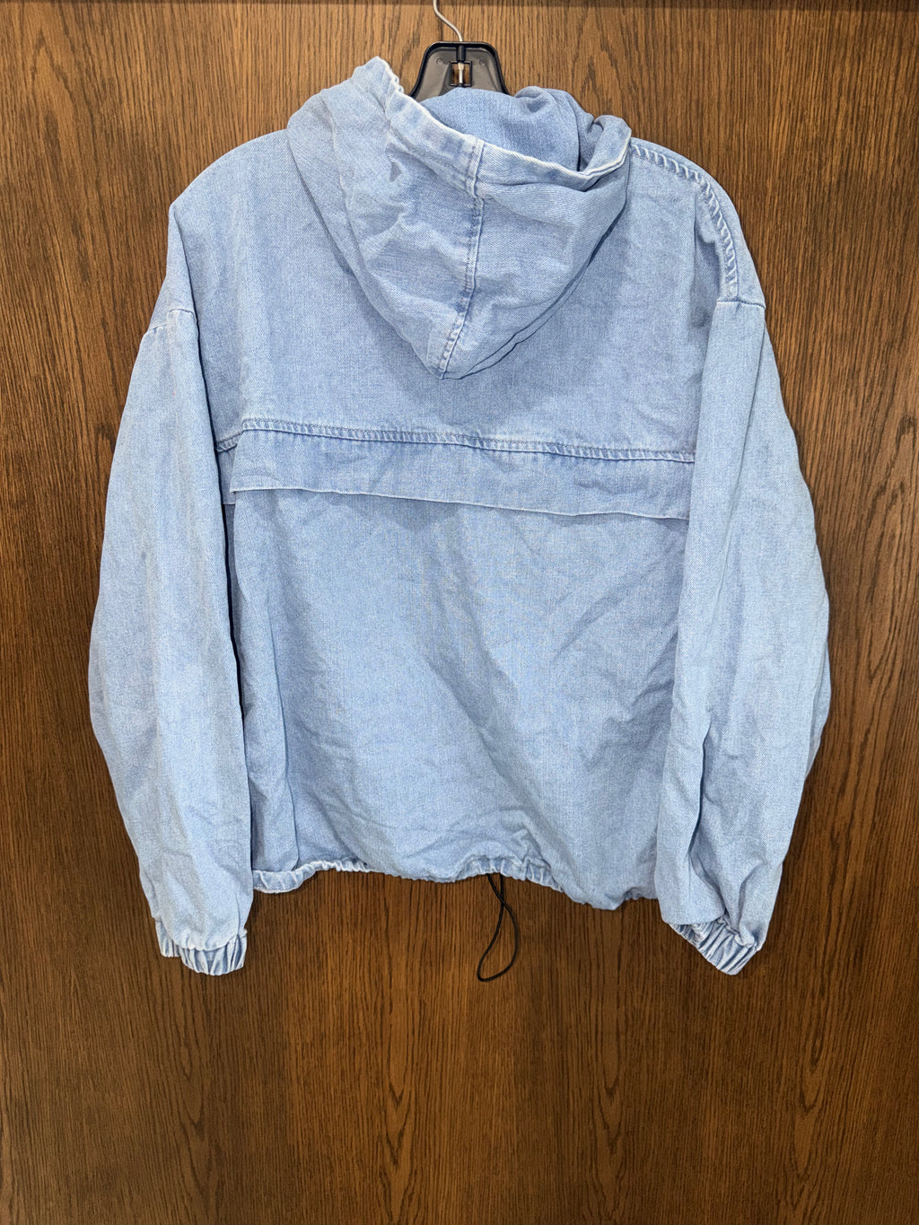 Vintage Washed Denim Hoodie by Top Notch Size Small