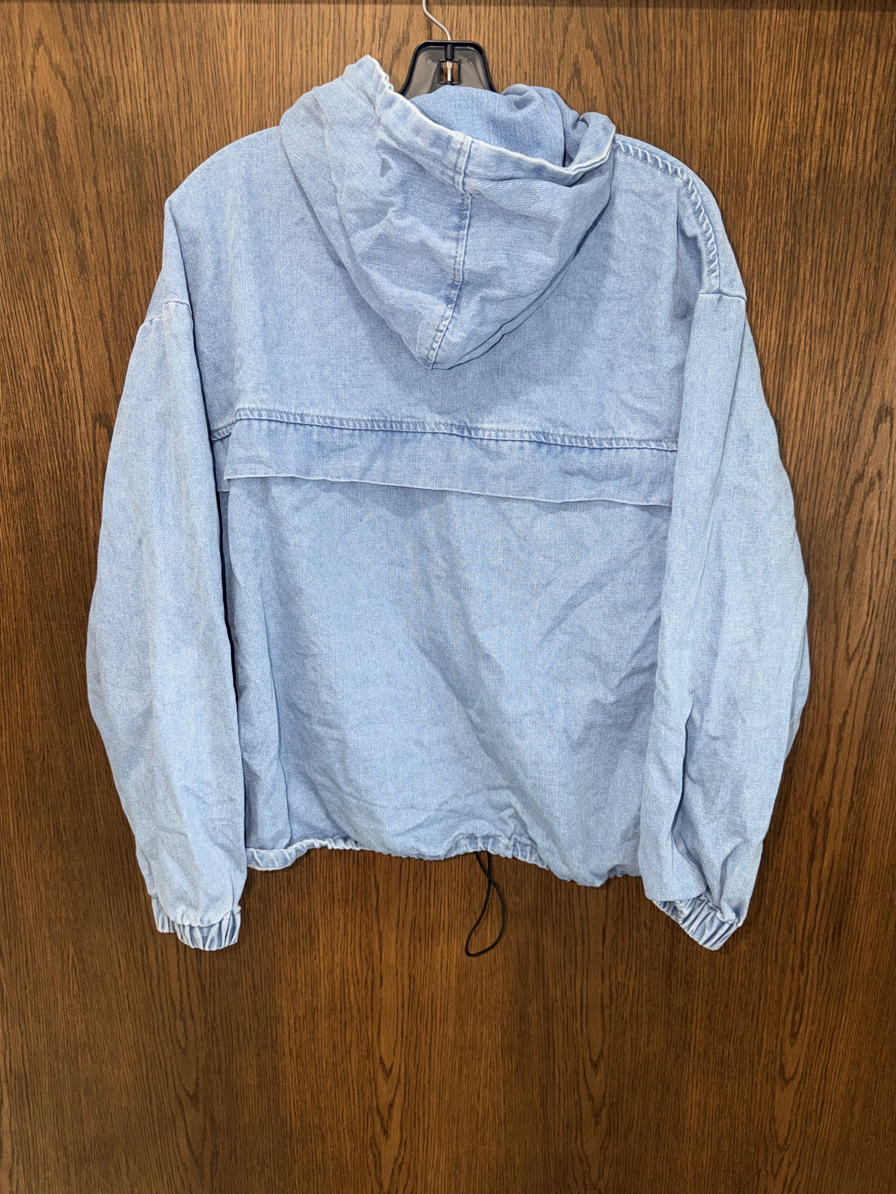 Vintage Washed Denim Hoodie by Top Notch Size Small