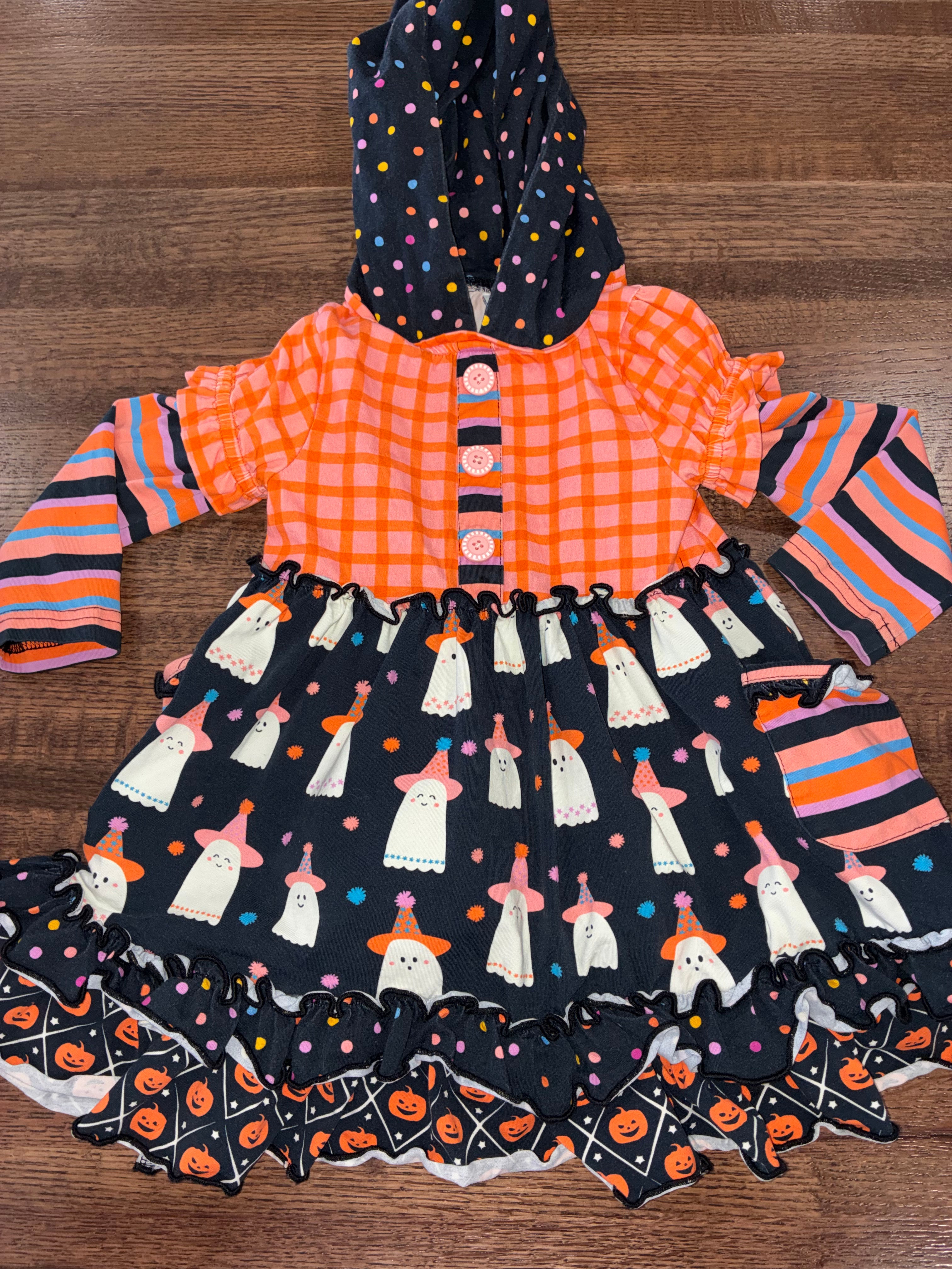 Happy Hill Girls “Hilloween Autumn Adventures” Oh What Fun Twirl Dress Size 2