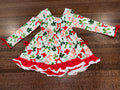 Madison Grace Girls Bows Christmas Twirl Dress Size 2