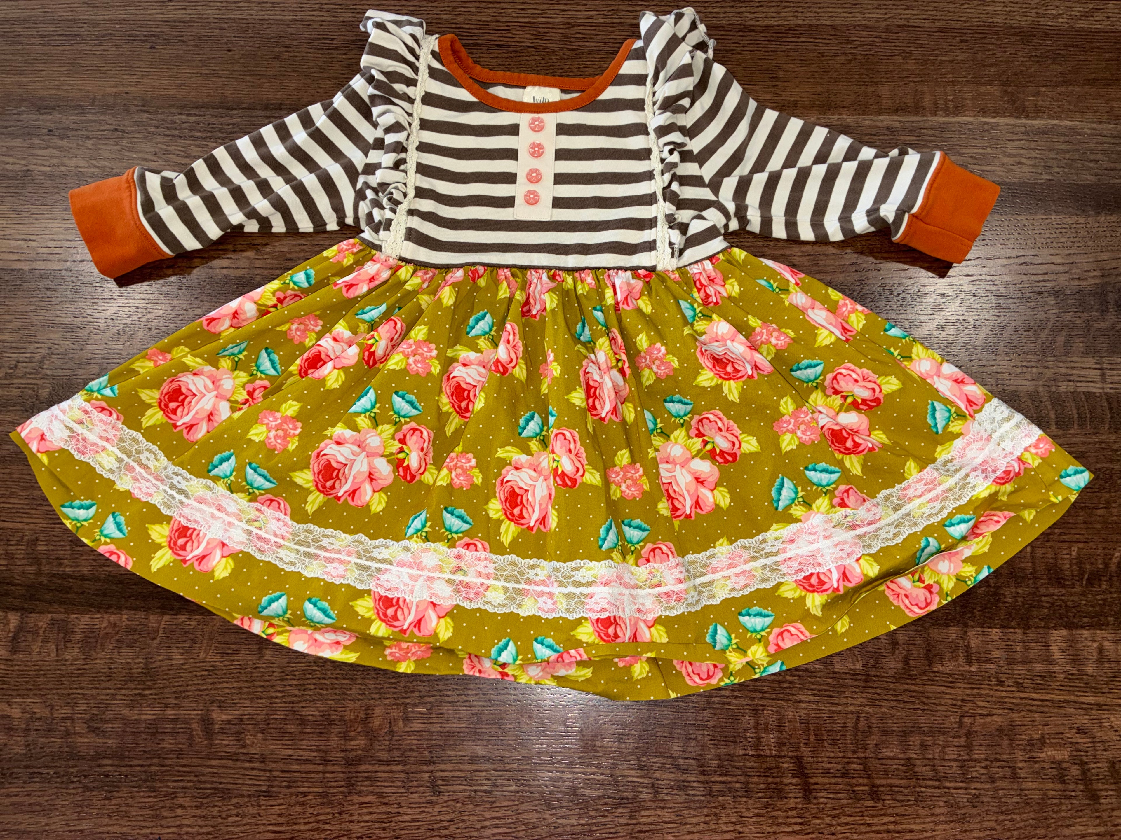 Wildflowers Girls 
"Rooted in Love" Twirl Dress Size 3T