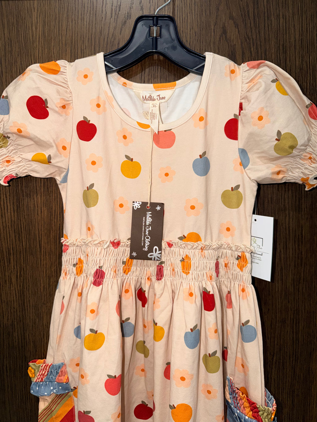 Matilda Jane “Apple of My Eye” Ruffle Pocket Dress Size 8 NWT