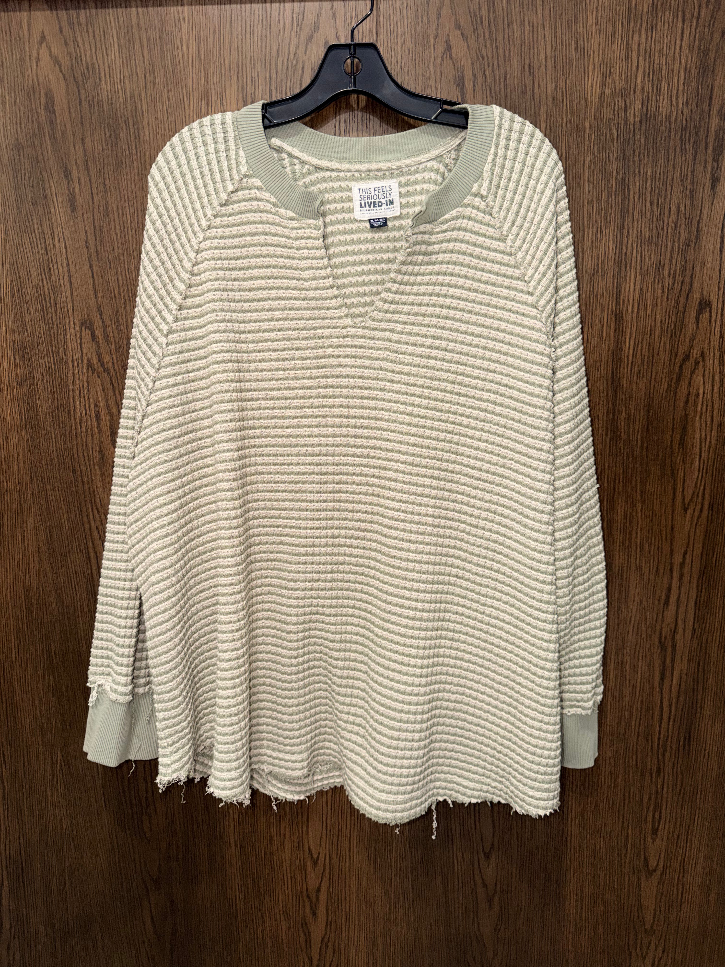 American Eagle American Eagle Big Hug Notch Neck Waffle Sweatshirt Size XL