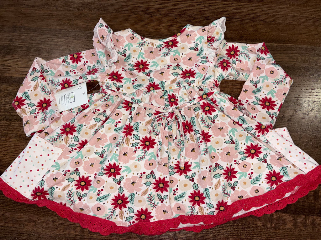 Cheeky Plum Girls Cora Tunic Play Set in the Crimson Noel Size 5T