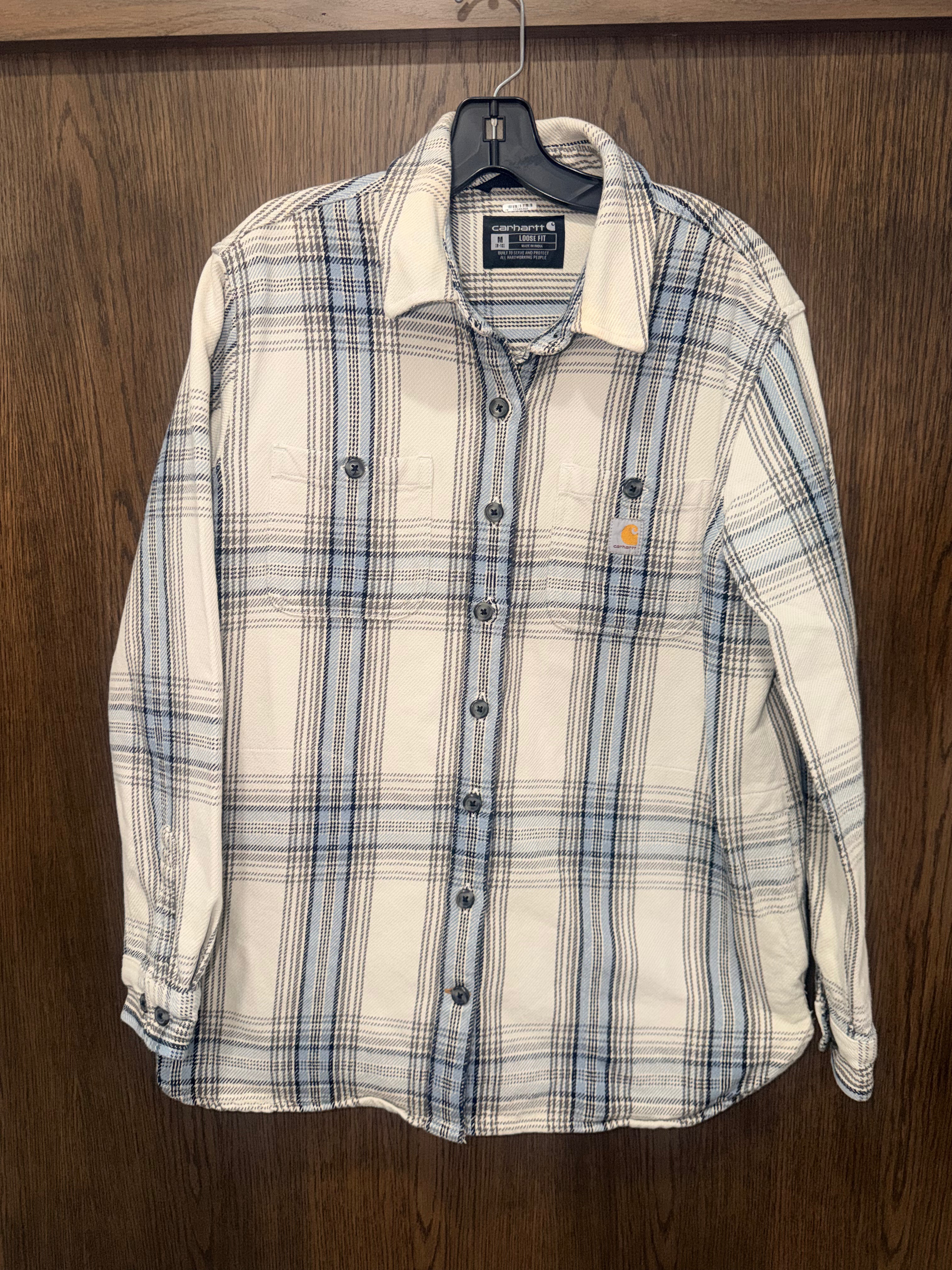 Carhartt Women’s Heavyweight Button up Flannel Shacket Size Medium Loose