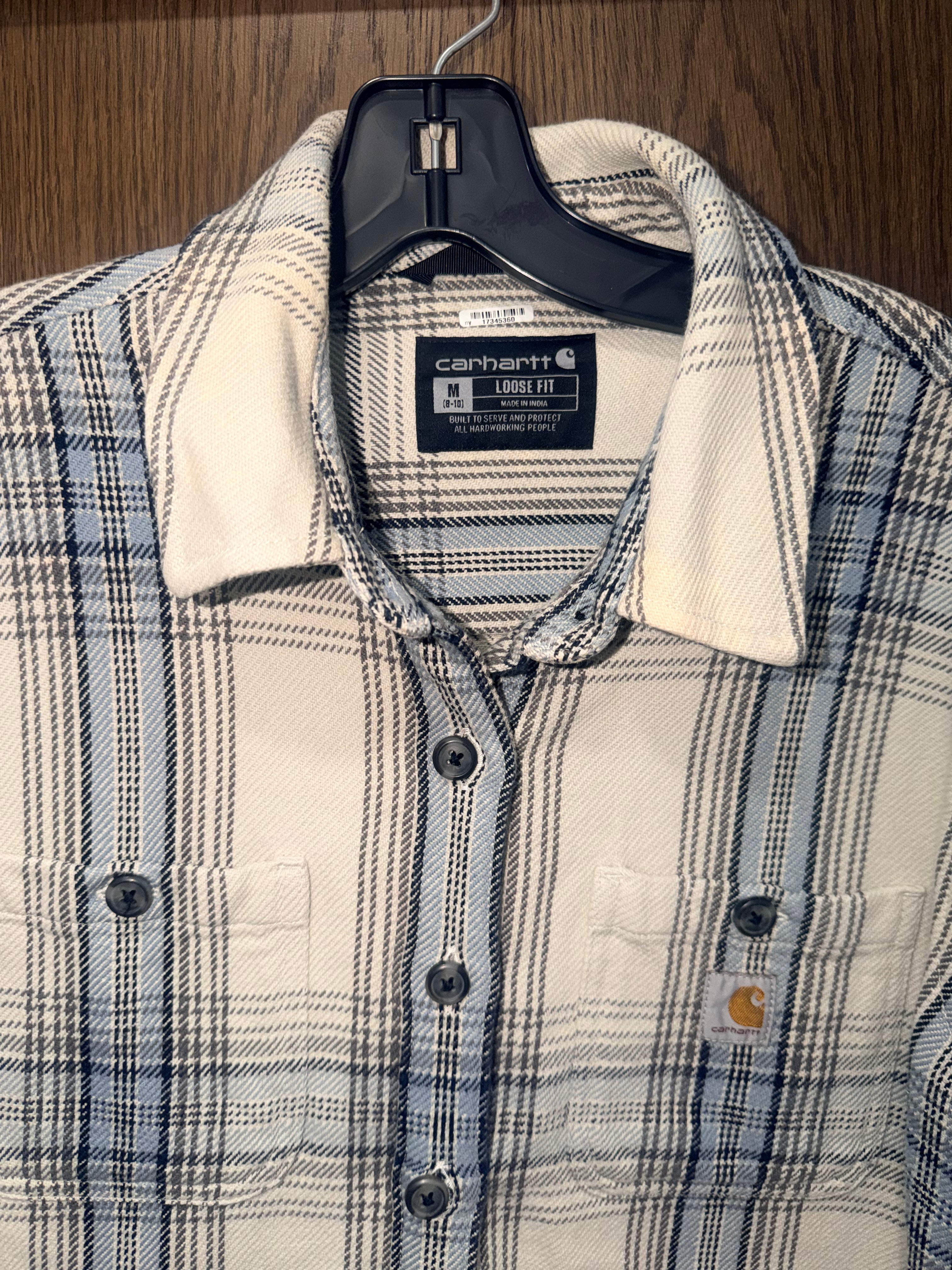 Carhartt Women’s Heavyweight Button up Flannel Shacket Size Medium Loose