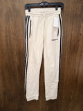 Adidas Men’s 80S PREMIUM EMBOSSED 3-STRIPES Joggers Size Small Cream/Black