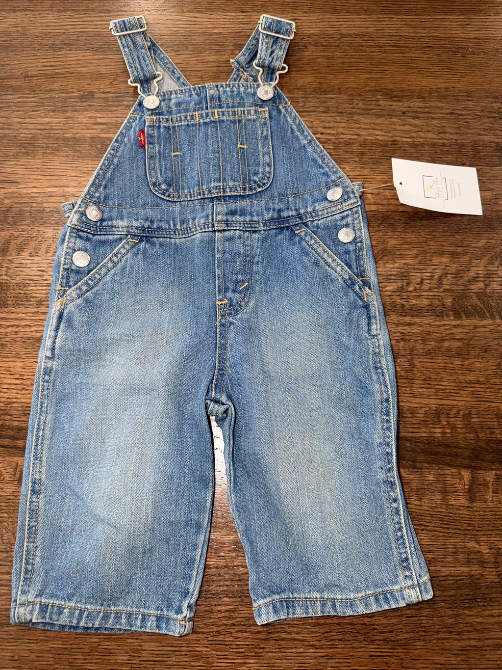 Levi’s Baby Denim Overalls Size 12 Months Baby Jeans Bib Vintage Style Adjustable Straps