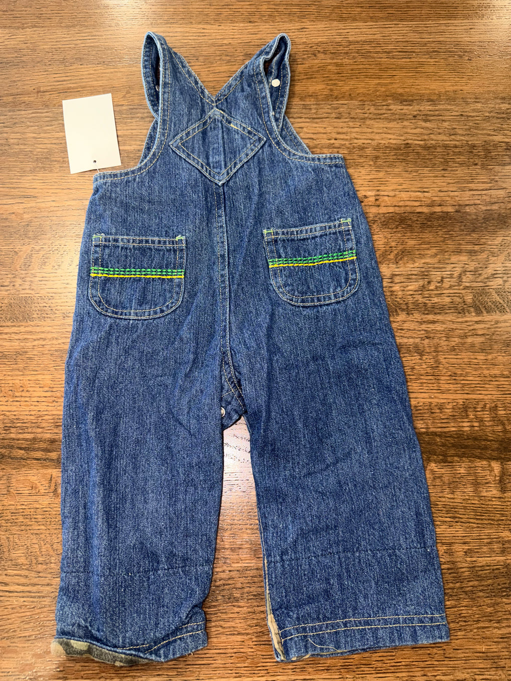 John Deere Baby Denim Overalls Size 9 Months Baby Jeans Bib Adjustable Straps