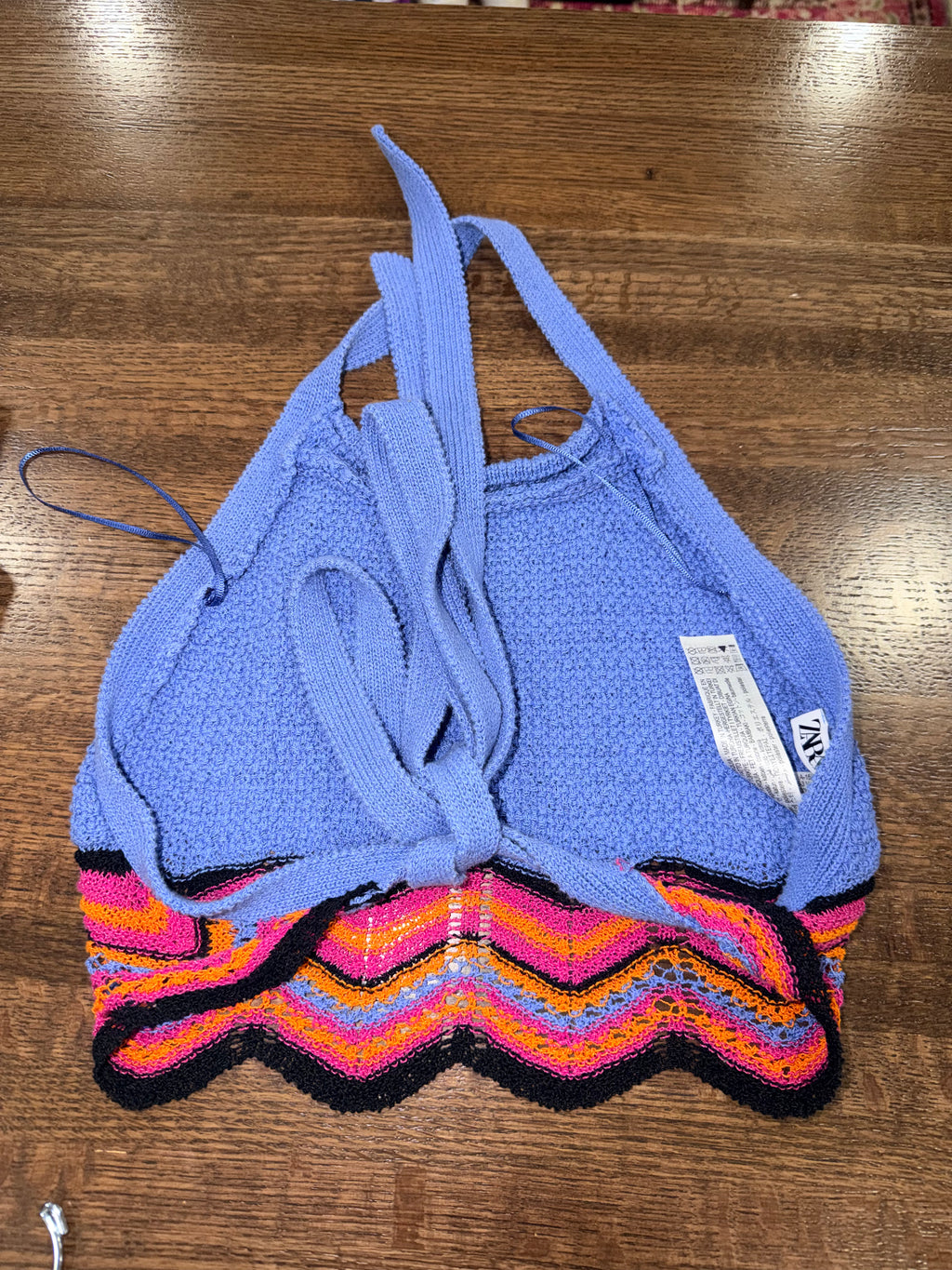 Zara Crochet Halter Top Small
