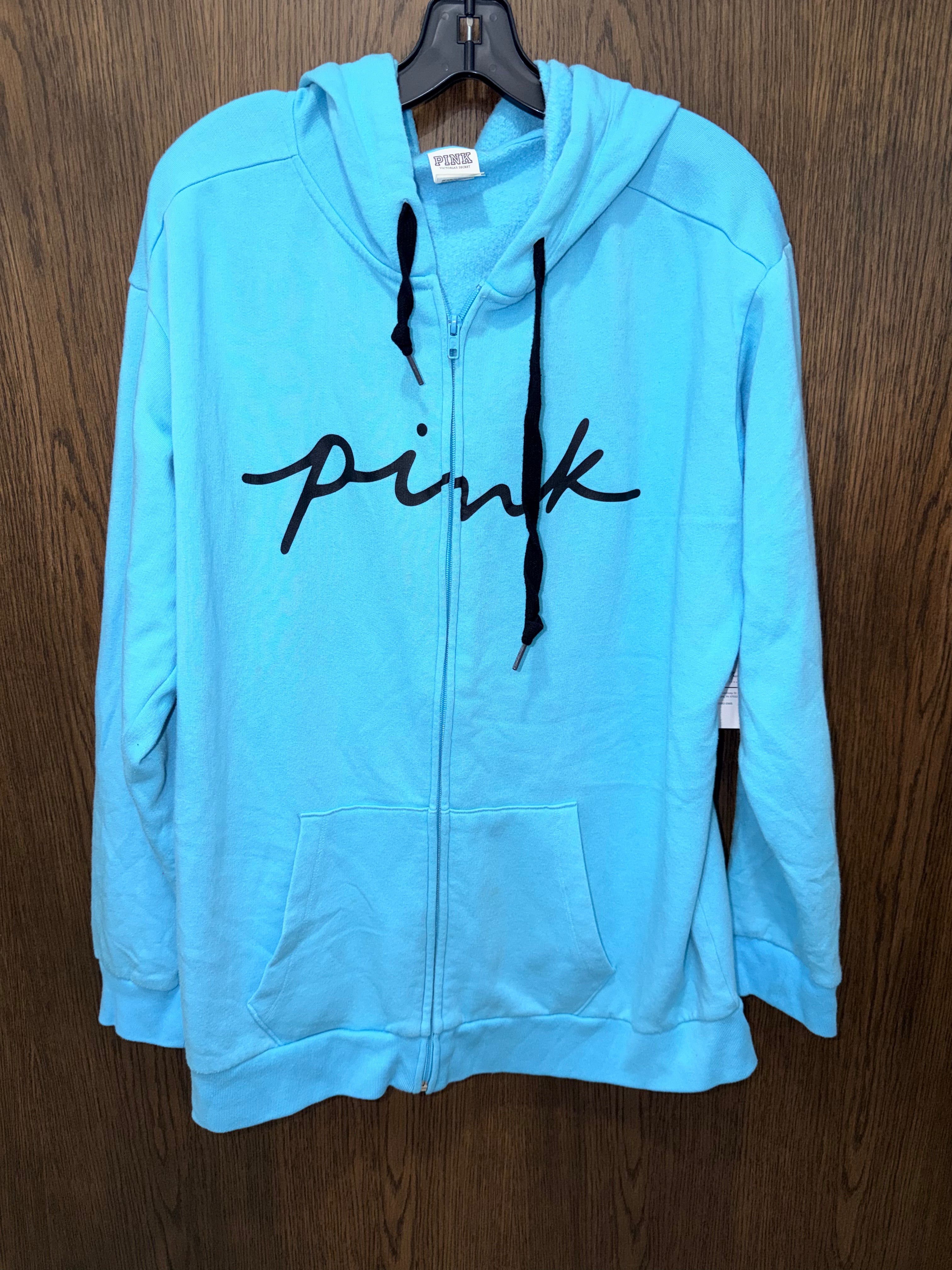 PINK Women’s Zip up Hooded Fleece Jacket Size XL Like New