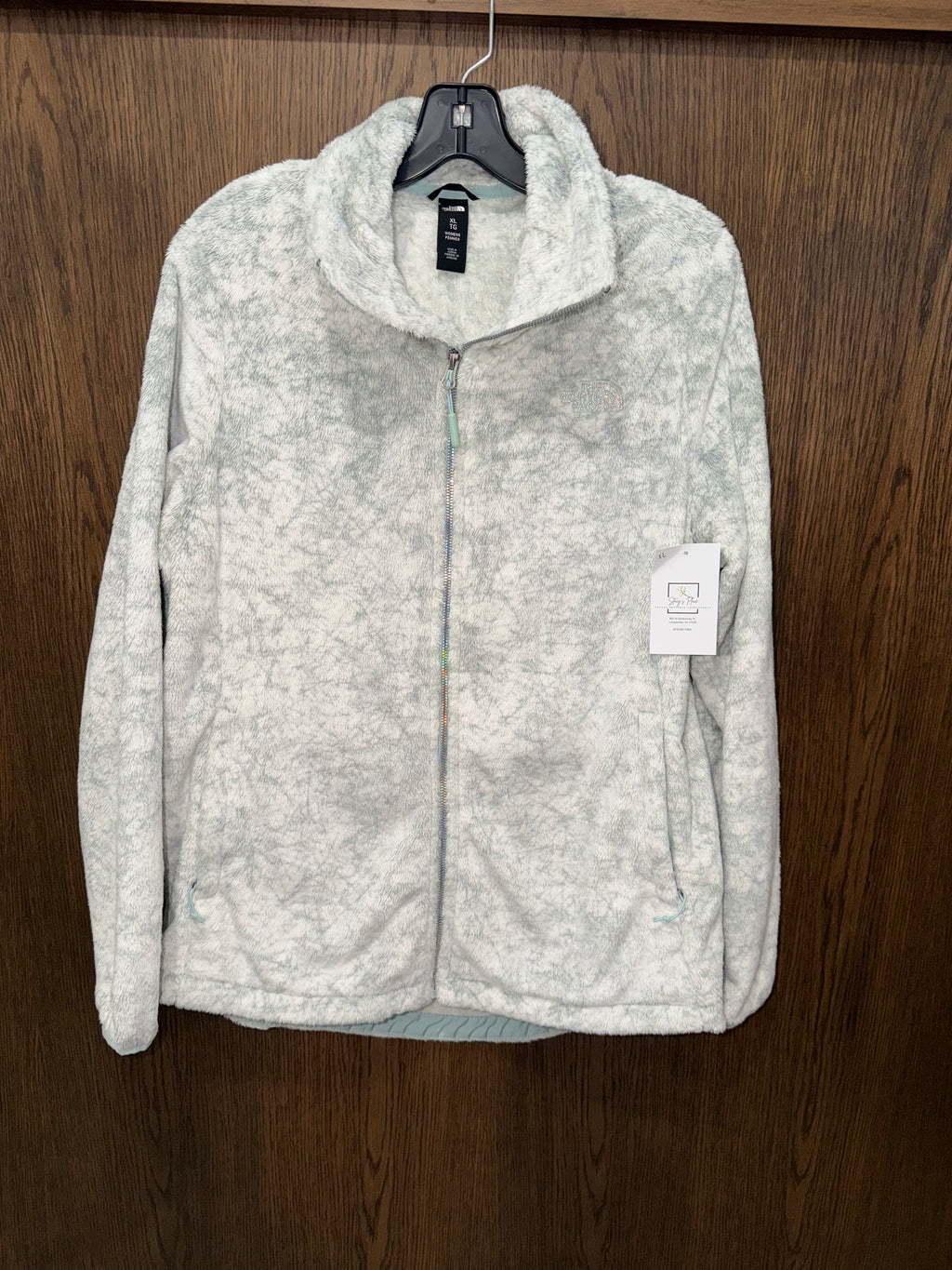 The North Face Women’s Marbled Zip up Fuzzy Fleece Jacket Size XL EUC