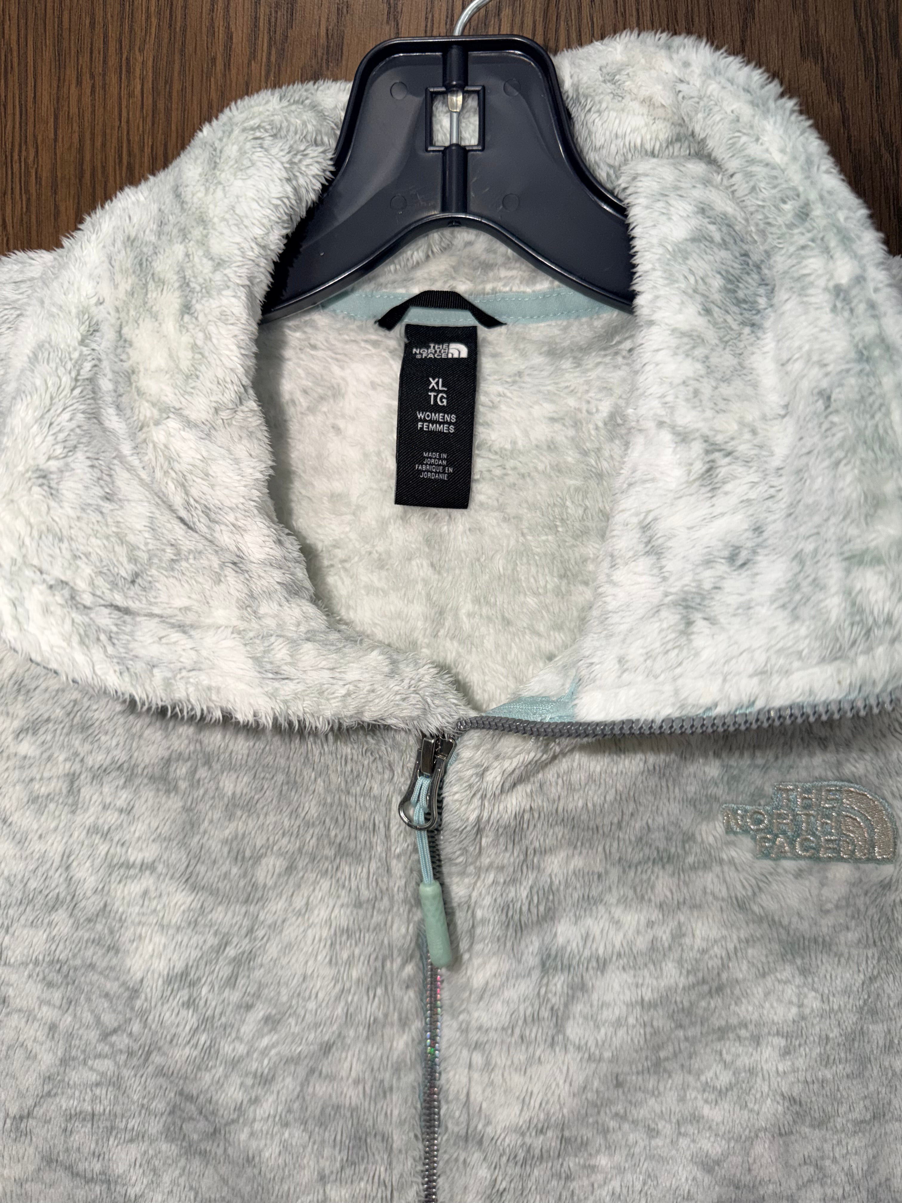 The North Face Women’s Marbled Zip up Fuzzy Fleece Jacket Size XL EUC
