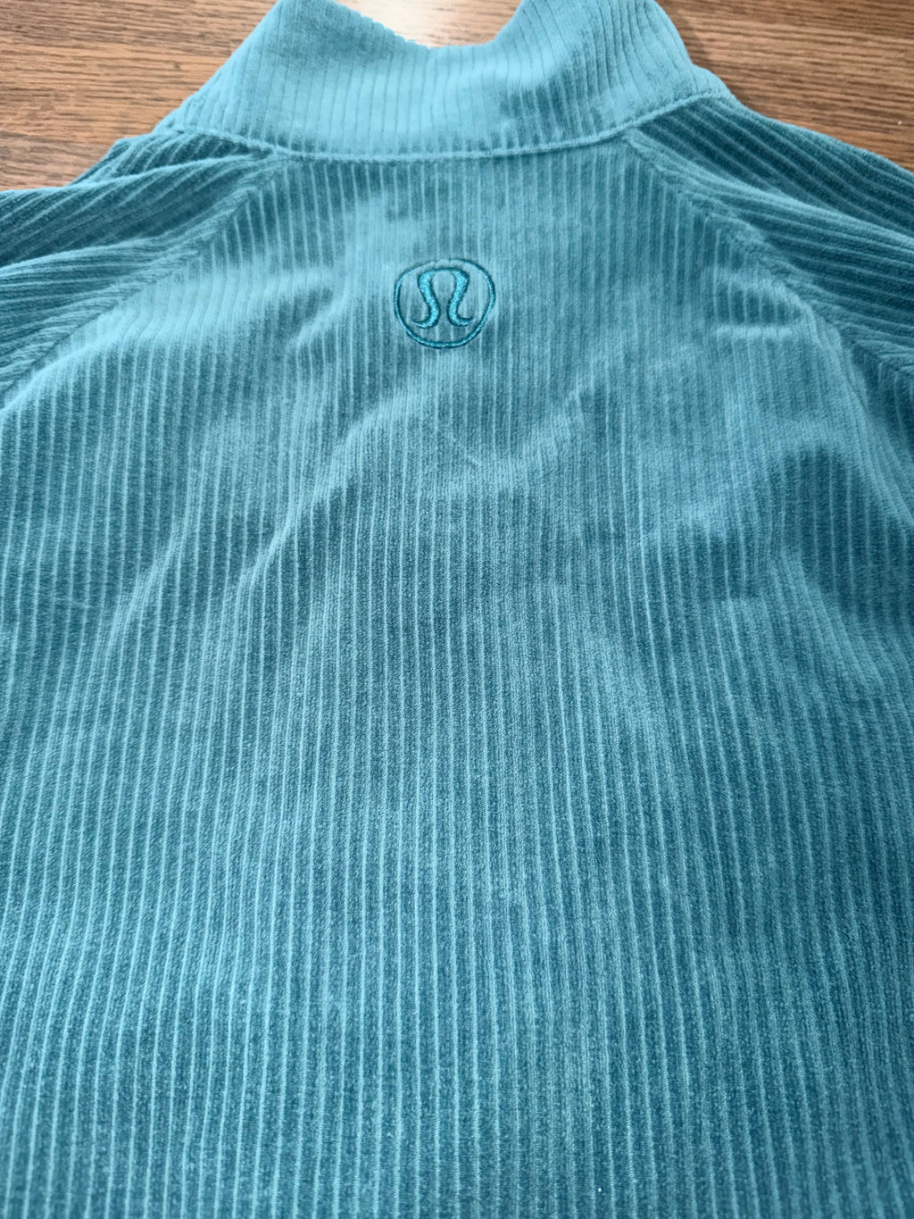 Lululemon Women’s Scuba Track Jacket and Wide-Leg Pants Set Size 4 "Storm Teal" Velvet Corduroy Fabric