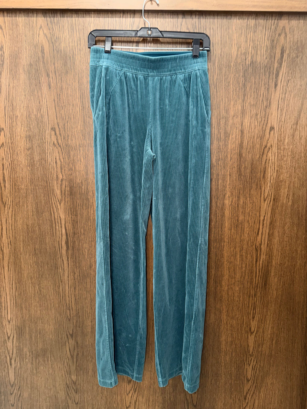 Lululemon Women’s Scuba Track Jacket and Wide-Leg Pants Set Size 4 "Storm Teal" Velvet Corduroy Fabric