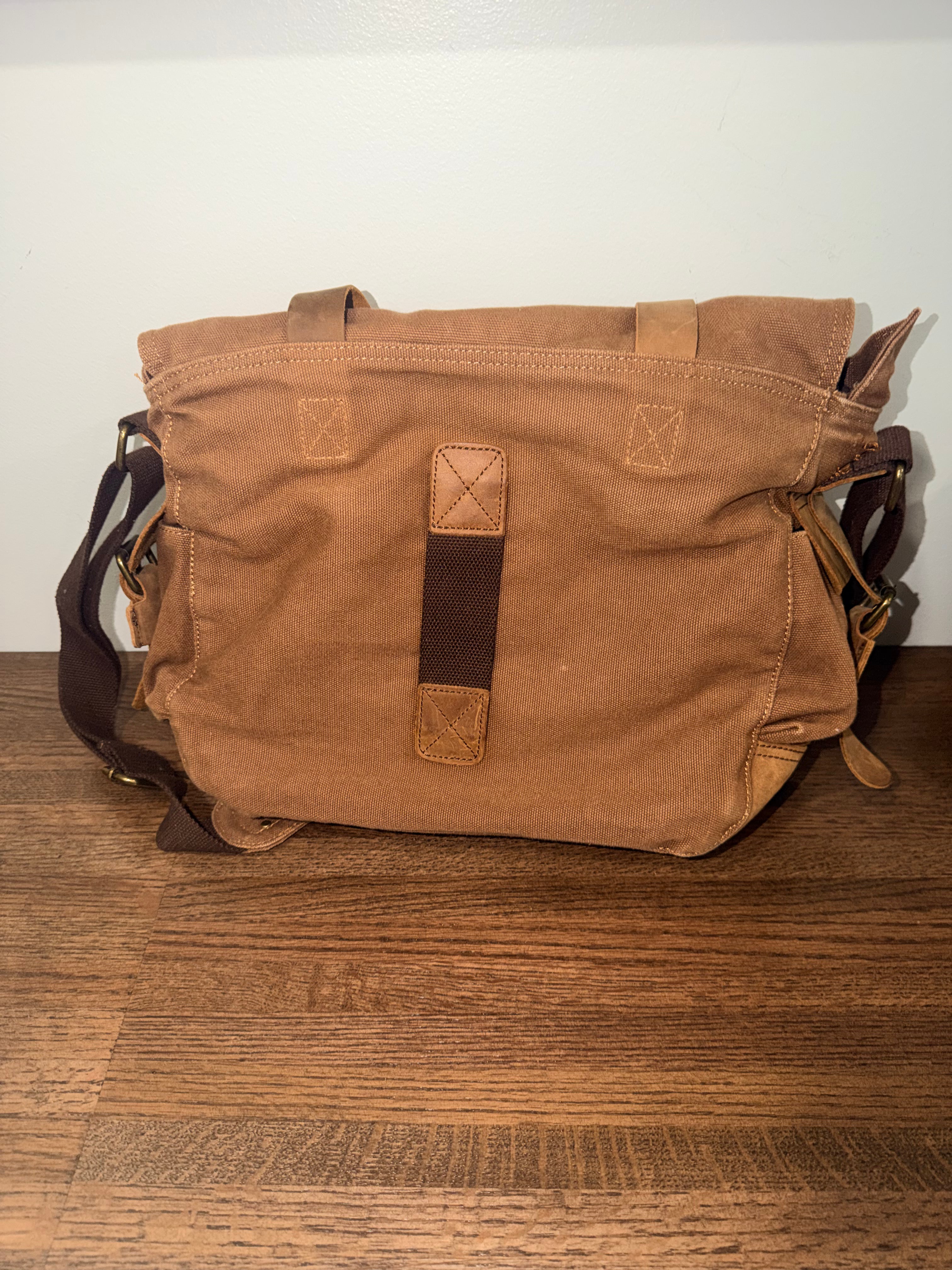 Muchuan Vintage is“I am Legend” 2138K Canvas and Leather SLR Camera, Laptop Messenger Bag