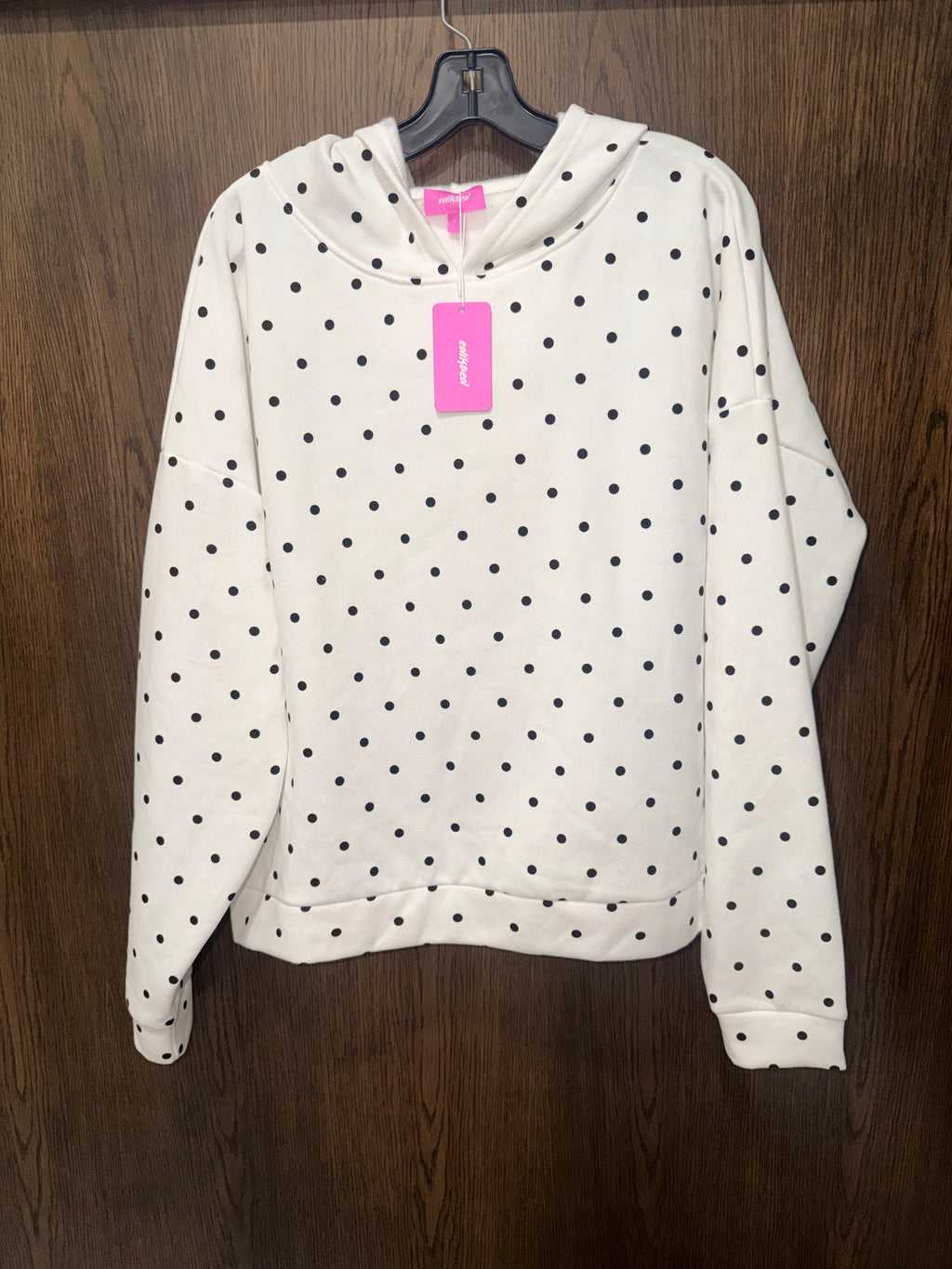 Edikted Chelsie Polka Dot Hoodie Size Small Oversized NWT