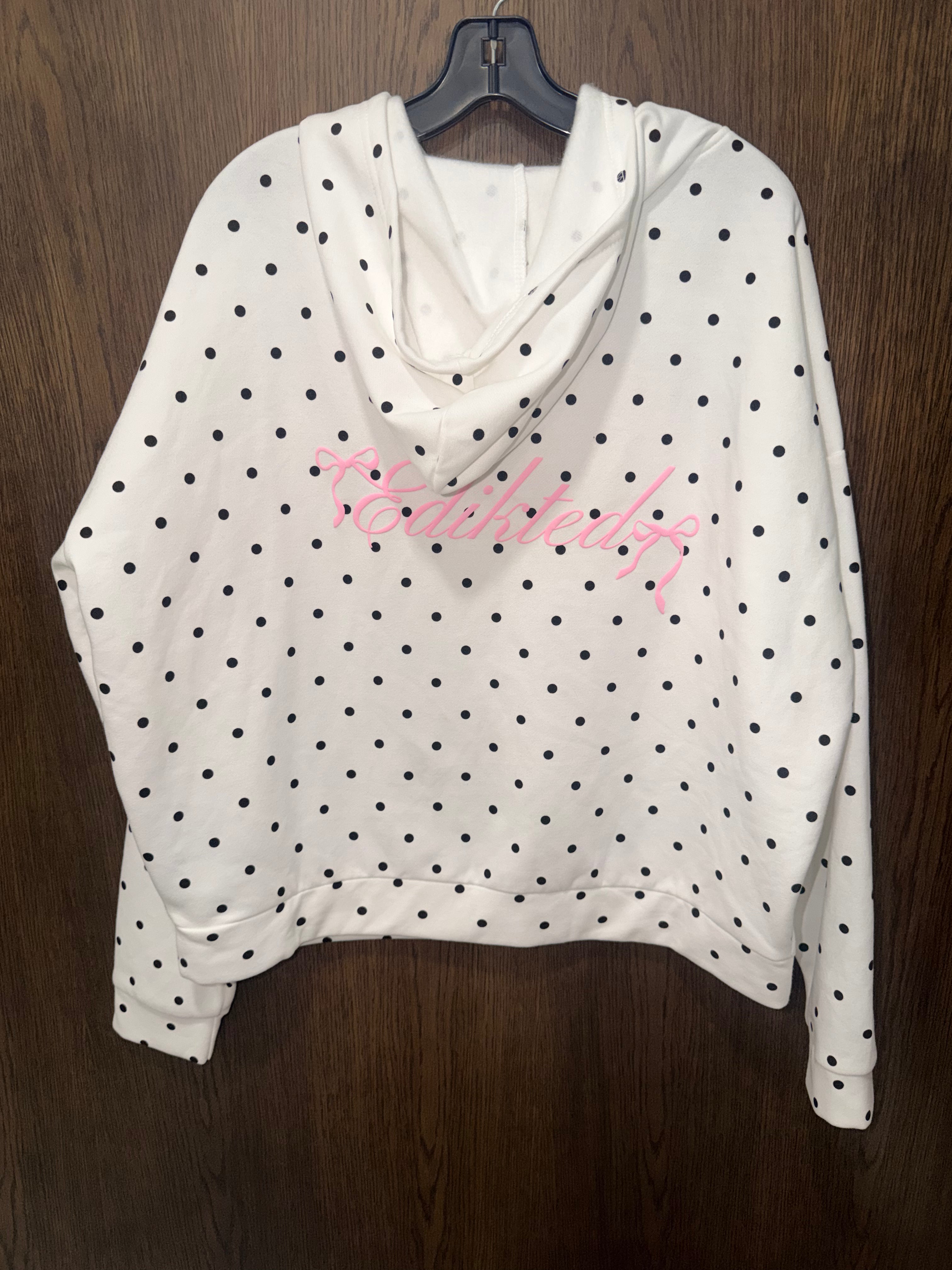 Edikted Chelsie Polka Dot Hoodie Size Small Oversized NWT