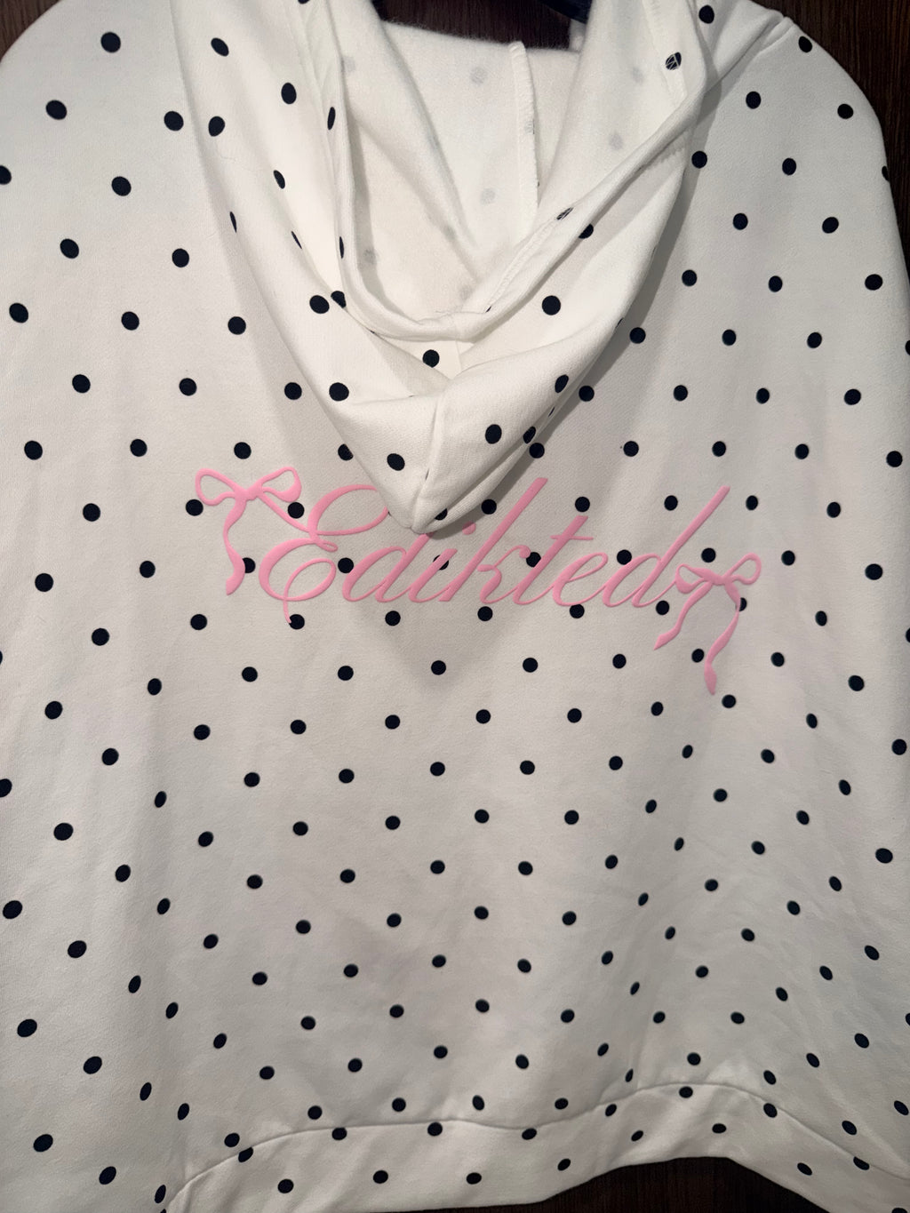 Edikted Chelsie Polka Dot Hoodie Size Small Oversized NWT