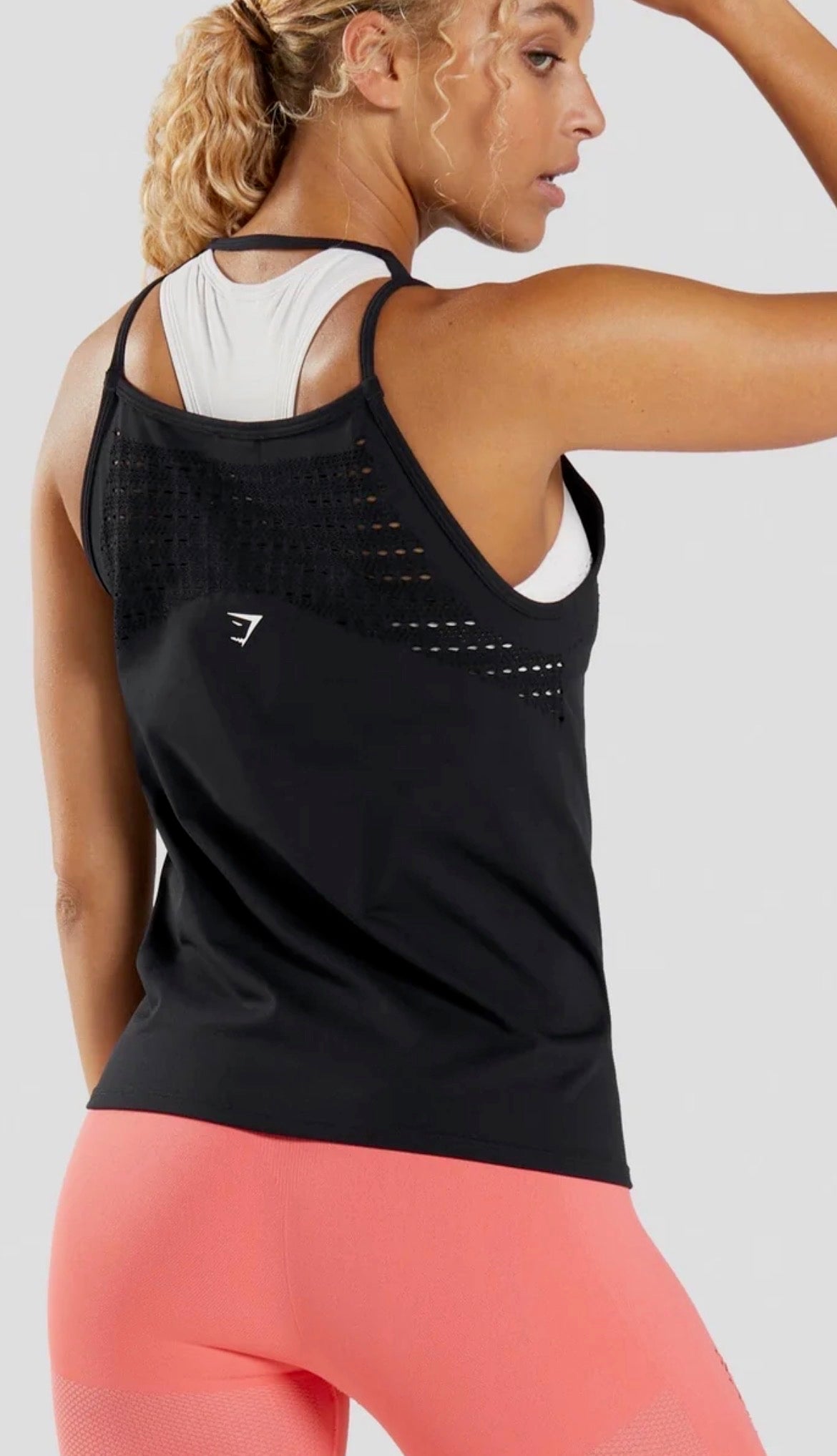 Gymshark Women’s ENERGY SEAMLESS LOOSE TANK Medium Black New Condition