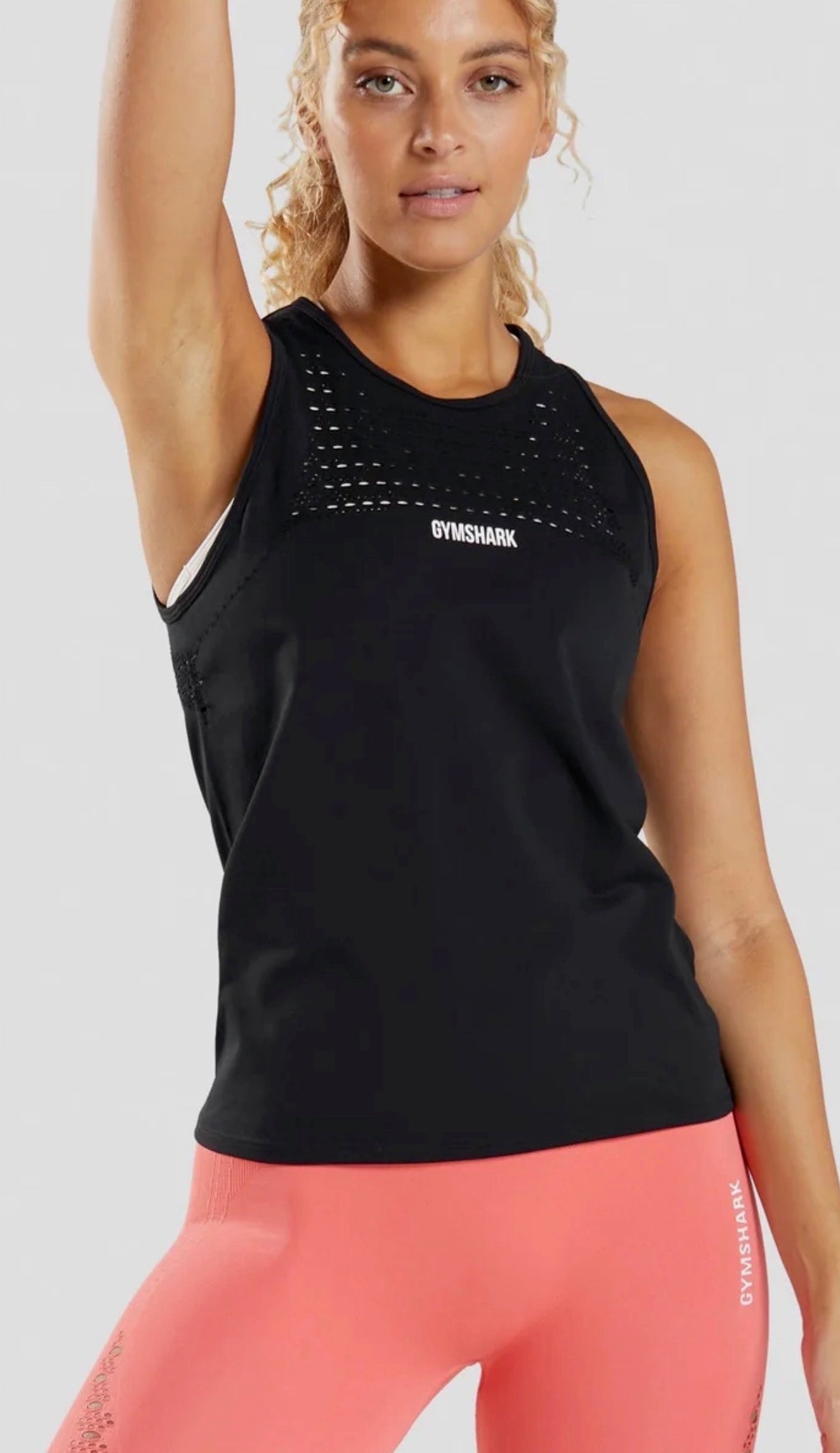 Gymshark Women’s ENERGY SEAMLESS LOOSE TANK Medium Black New Condition