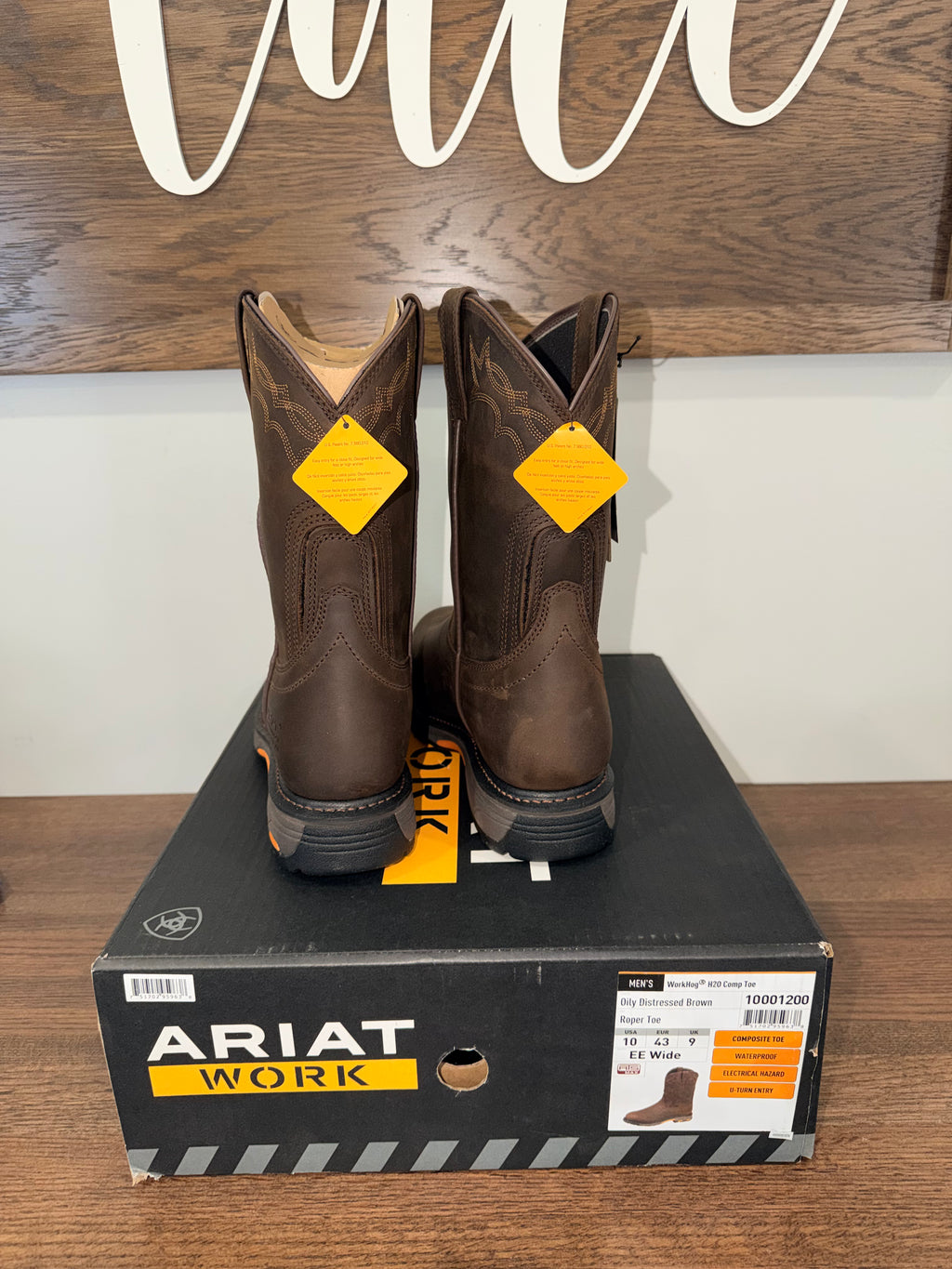 Ariat WorkHog Waterproof Composite Toe Work Boot Size 10 EE Wide New