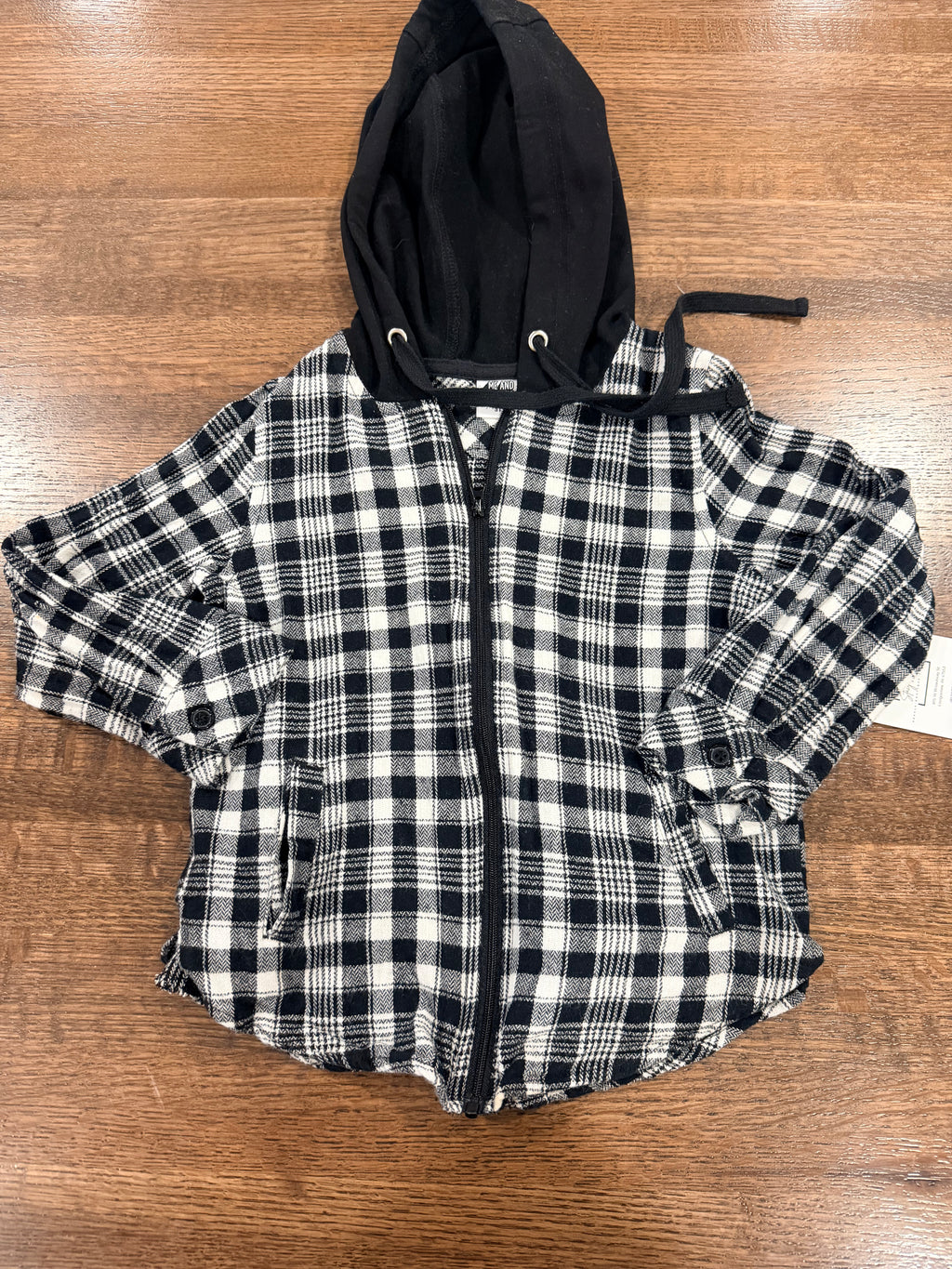 Me & Reeki Boys Flannel Black & White Plaid Size 3T