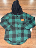Bay Co Boys Appalachian Flannel Green Black Plaid Size 2T