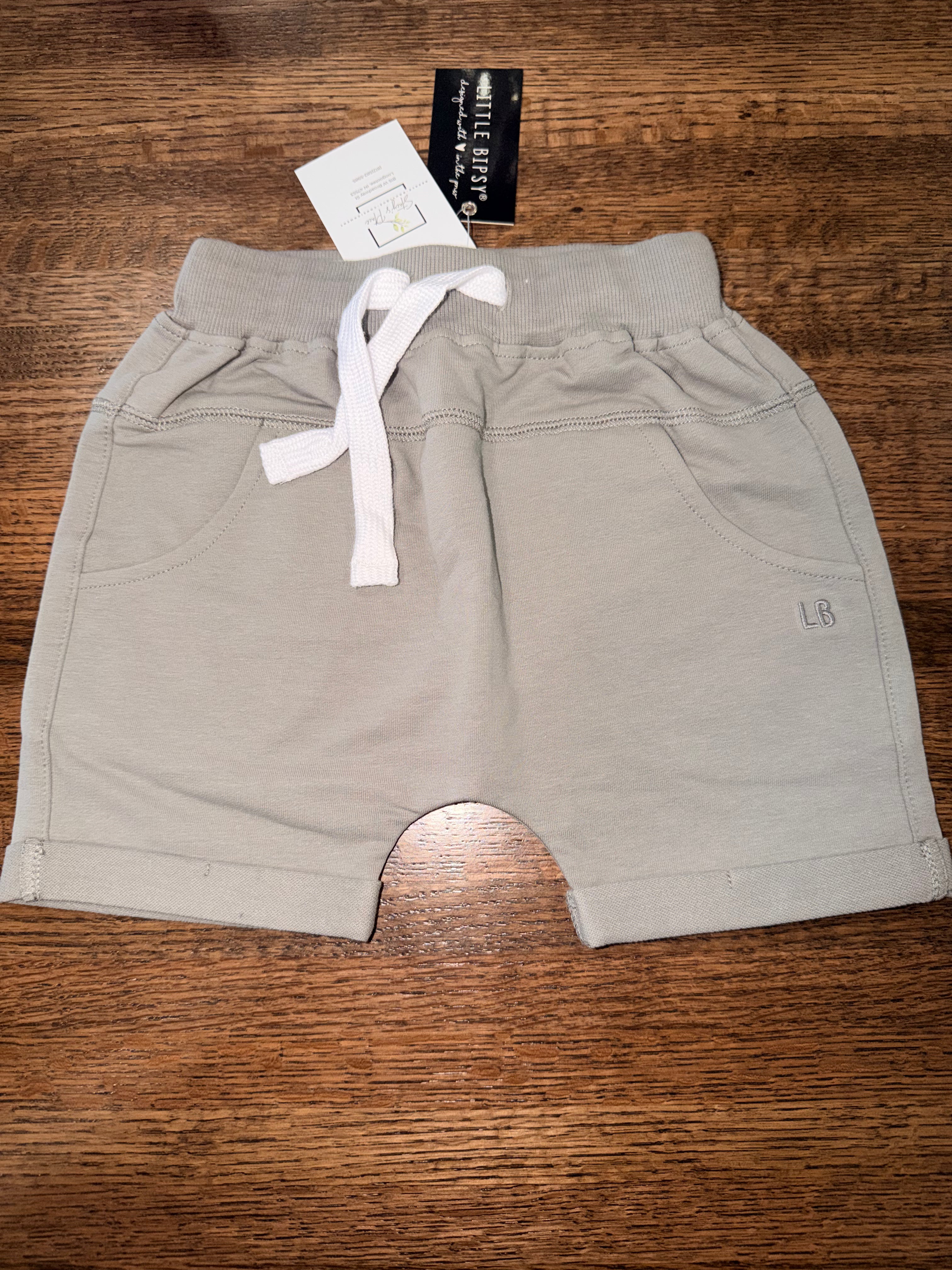 Little Bipsy Harem Jogger Shorts Grey Size 3/4 3T 4T NWT